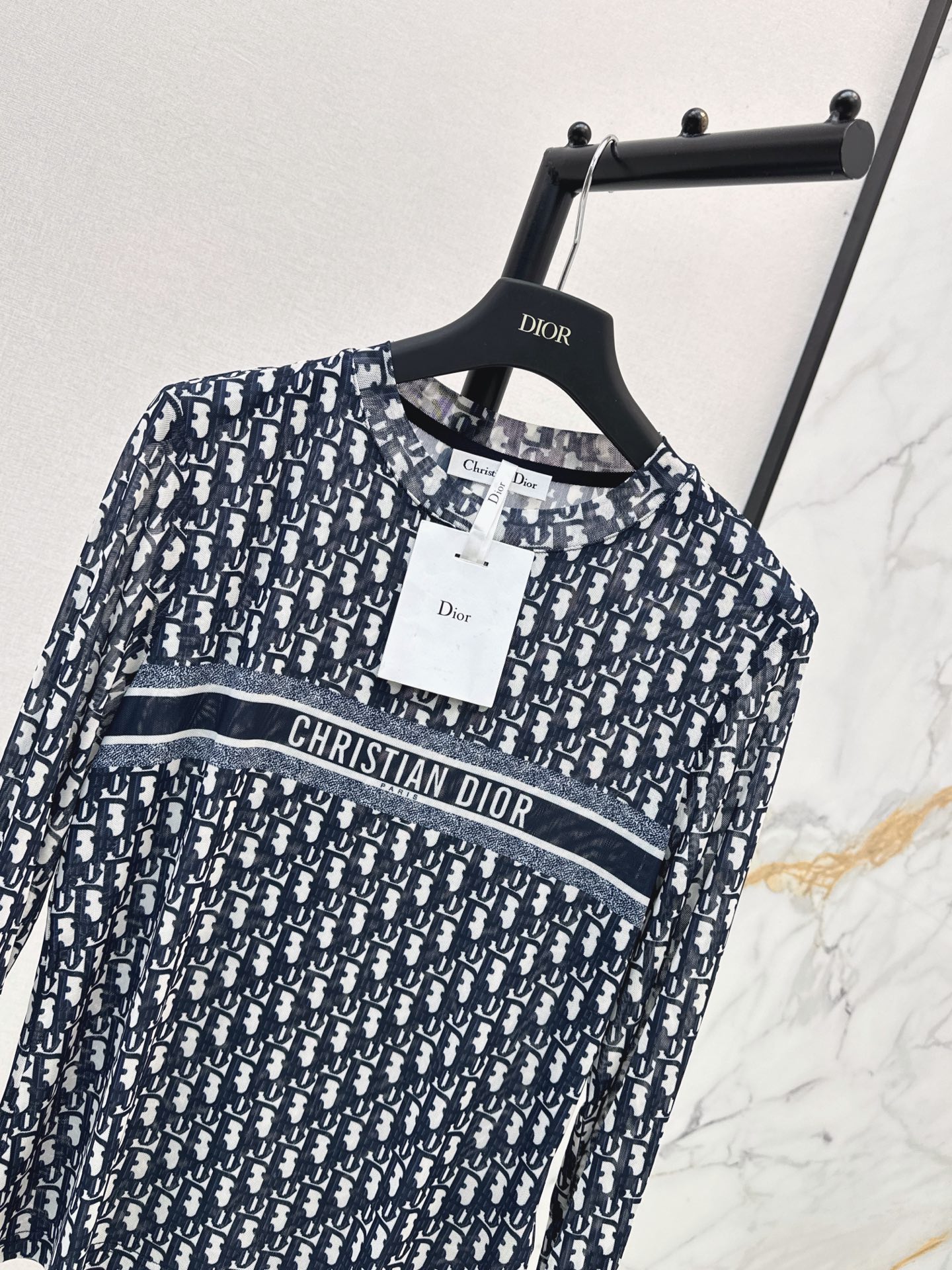 CD 26fw print mesh basic tee