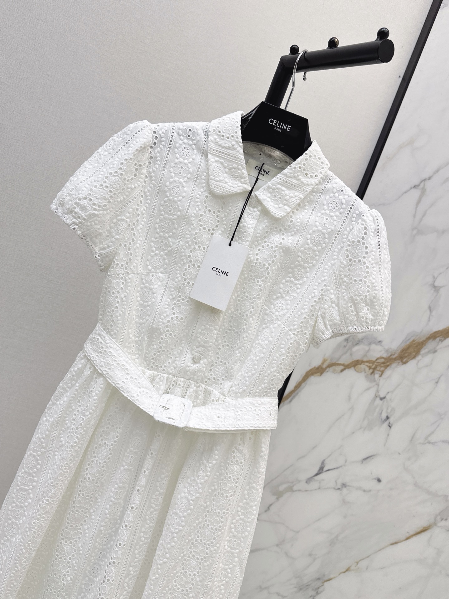 Celi 26ss hollowhollow shirt dress