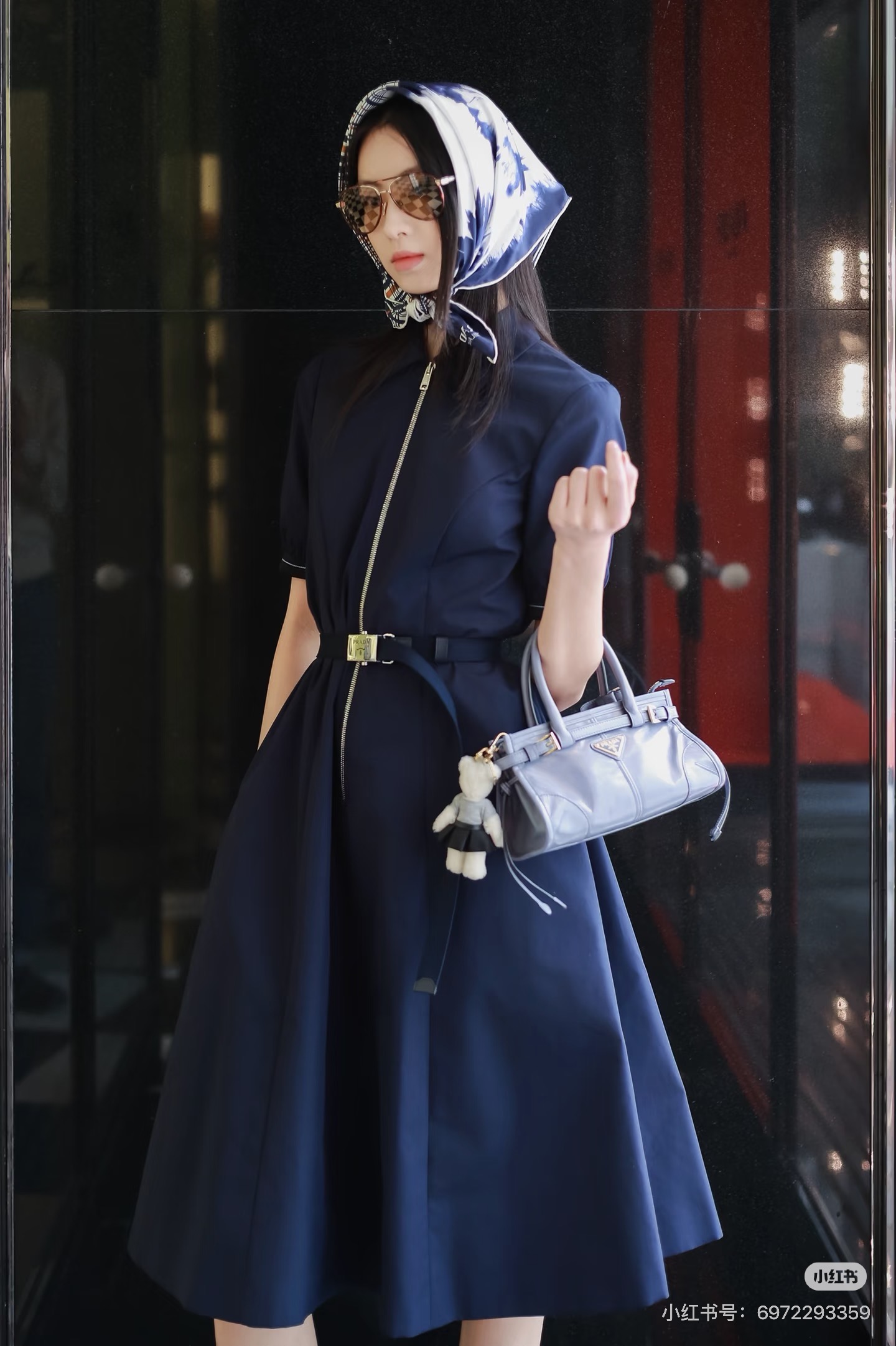 Pra 26fw belted shirt dress