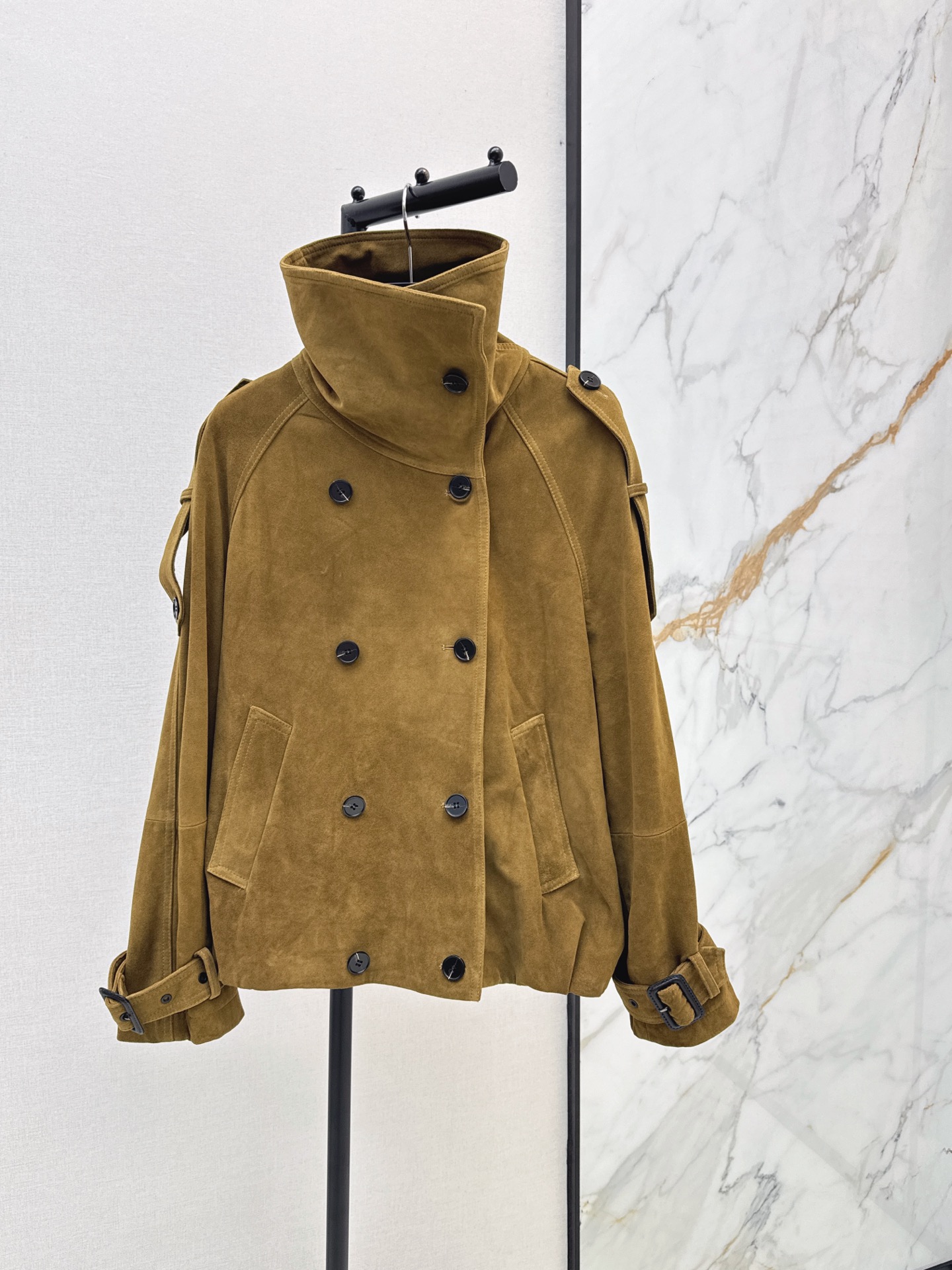 Sain 26fw suede fleece leather jacket