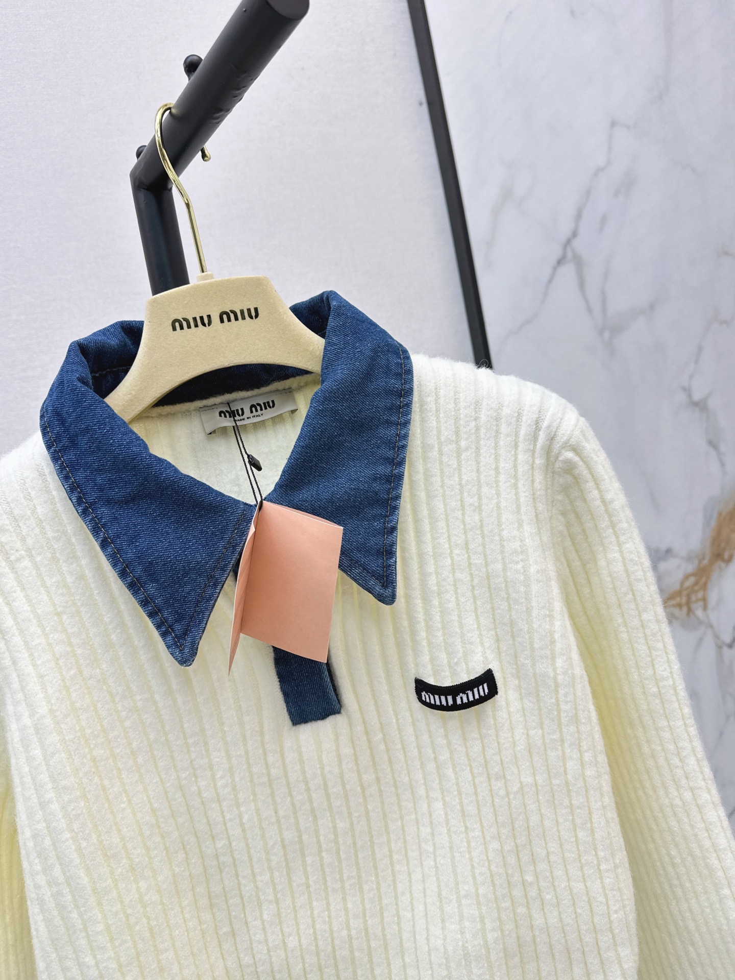 Miu 26fw 2in1 knit sweater