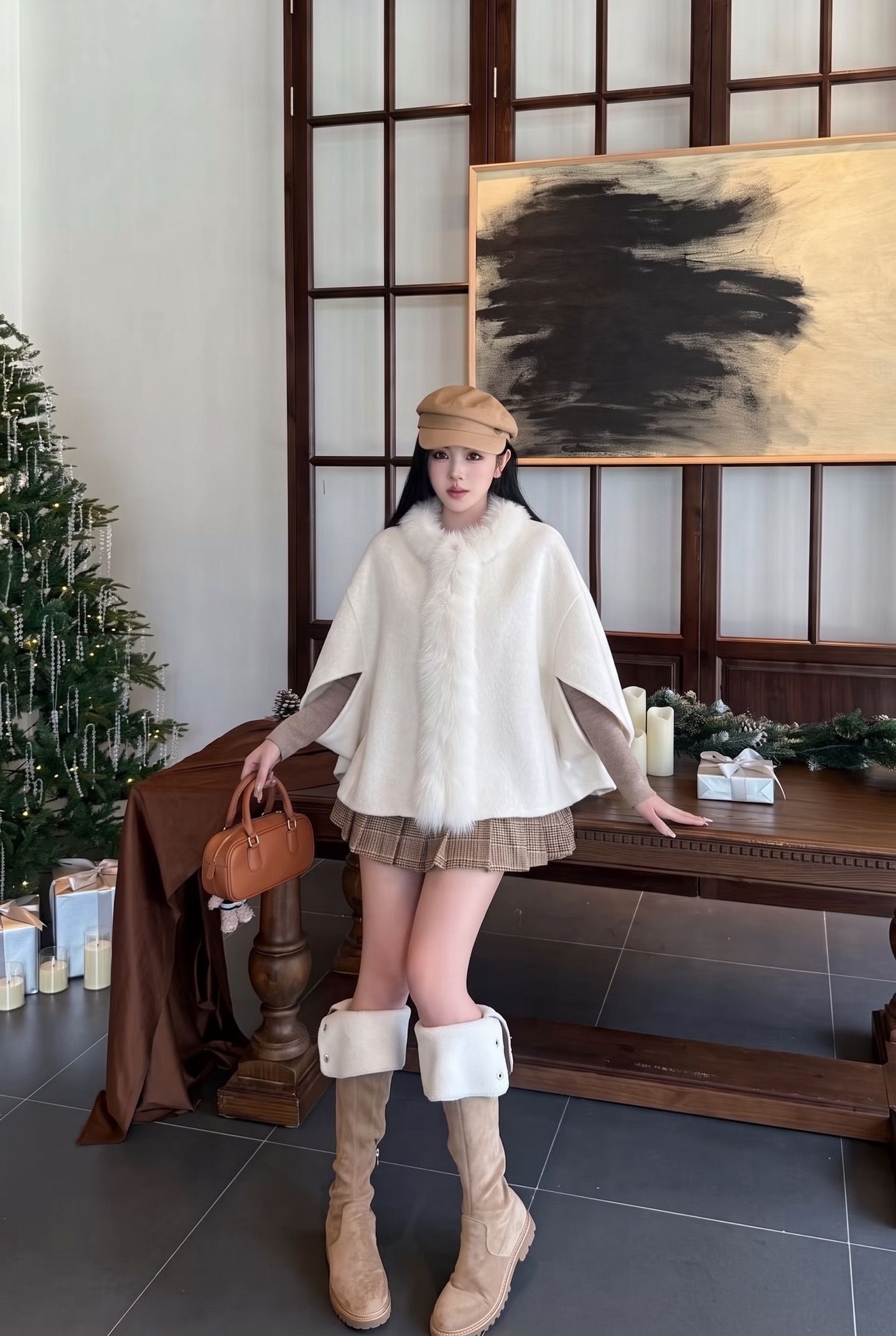 Miu 26fw woolen cape jacket