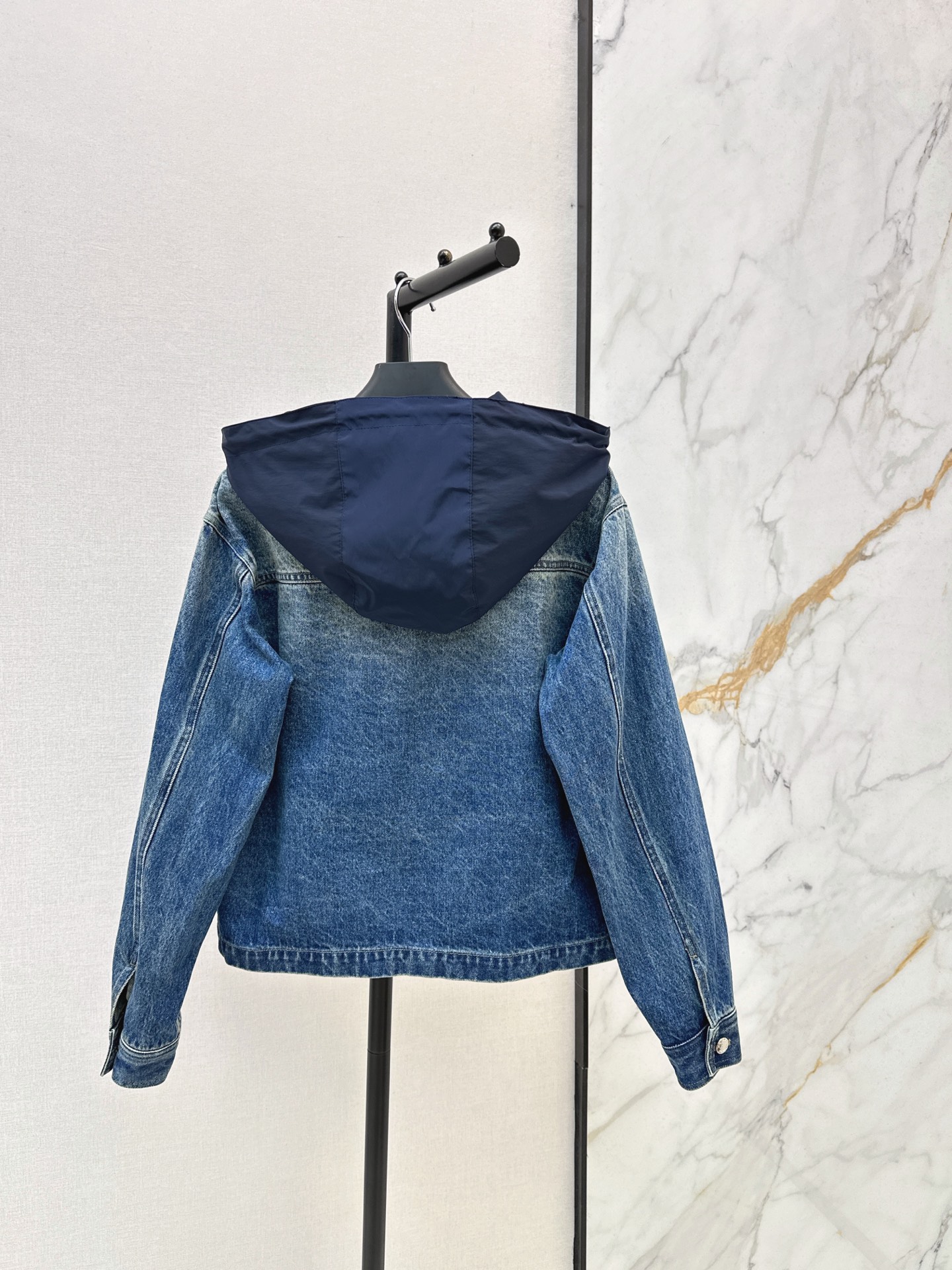 Pra 26fw hooded denim jacket