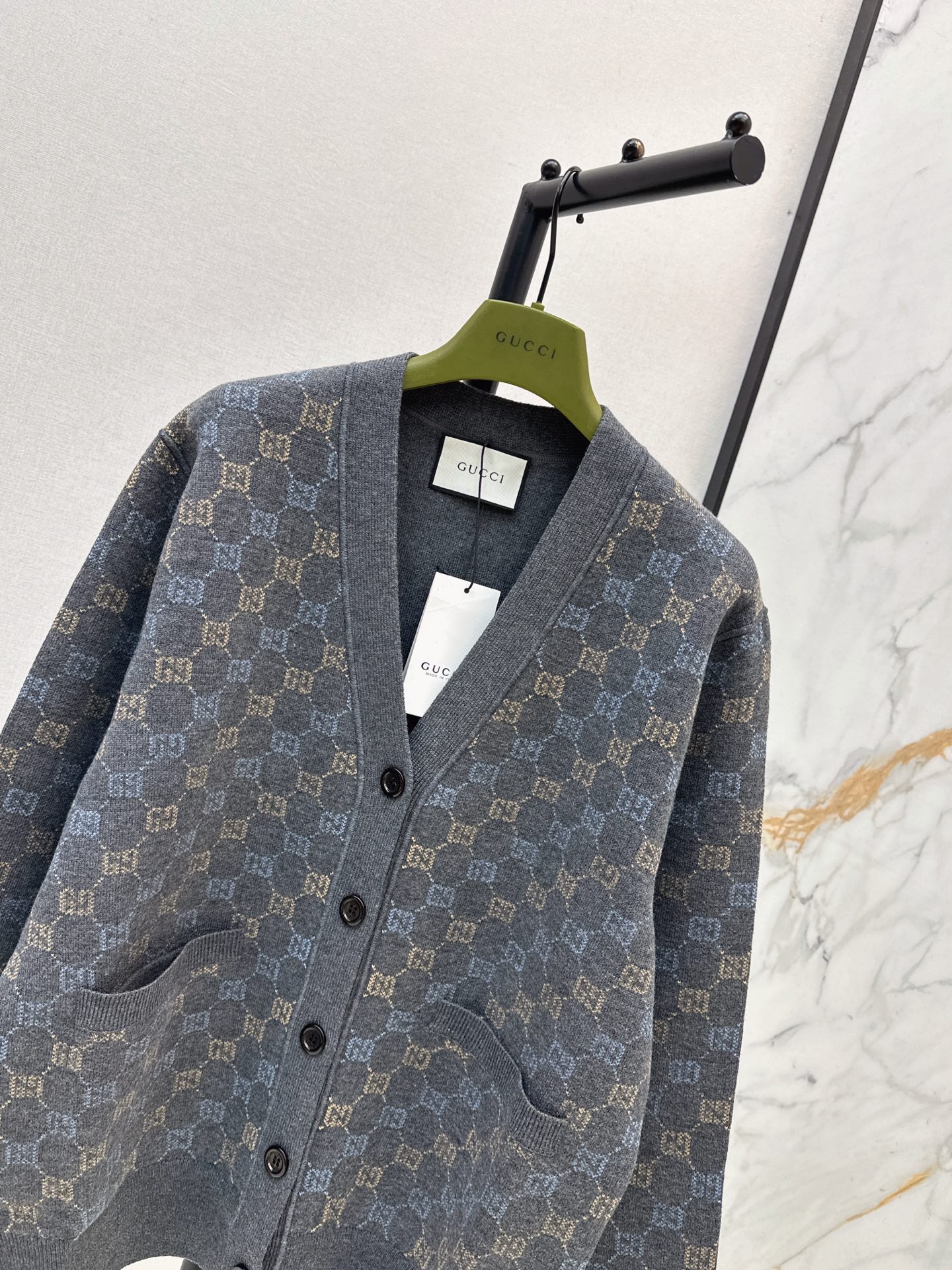 Guc 26fw jacquard cardigan