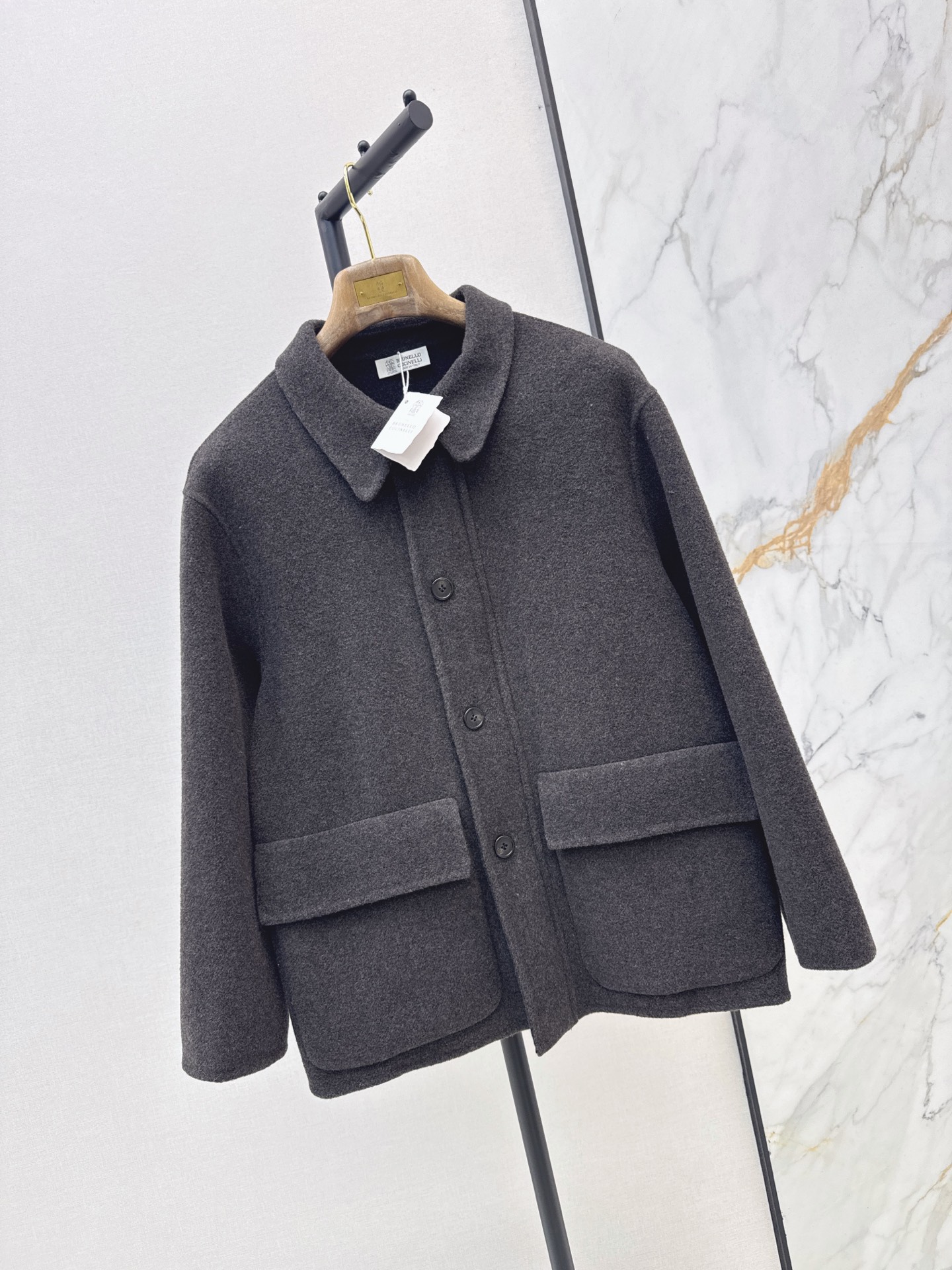 Brun 26fw woolen collared jacket