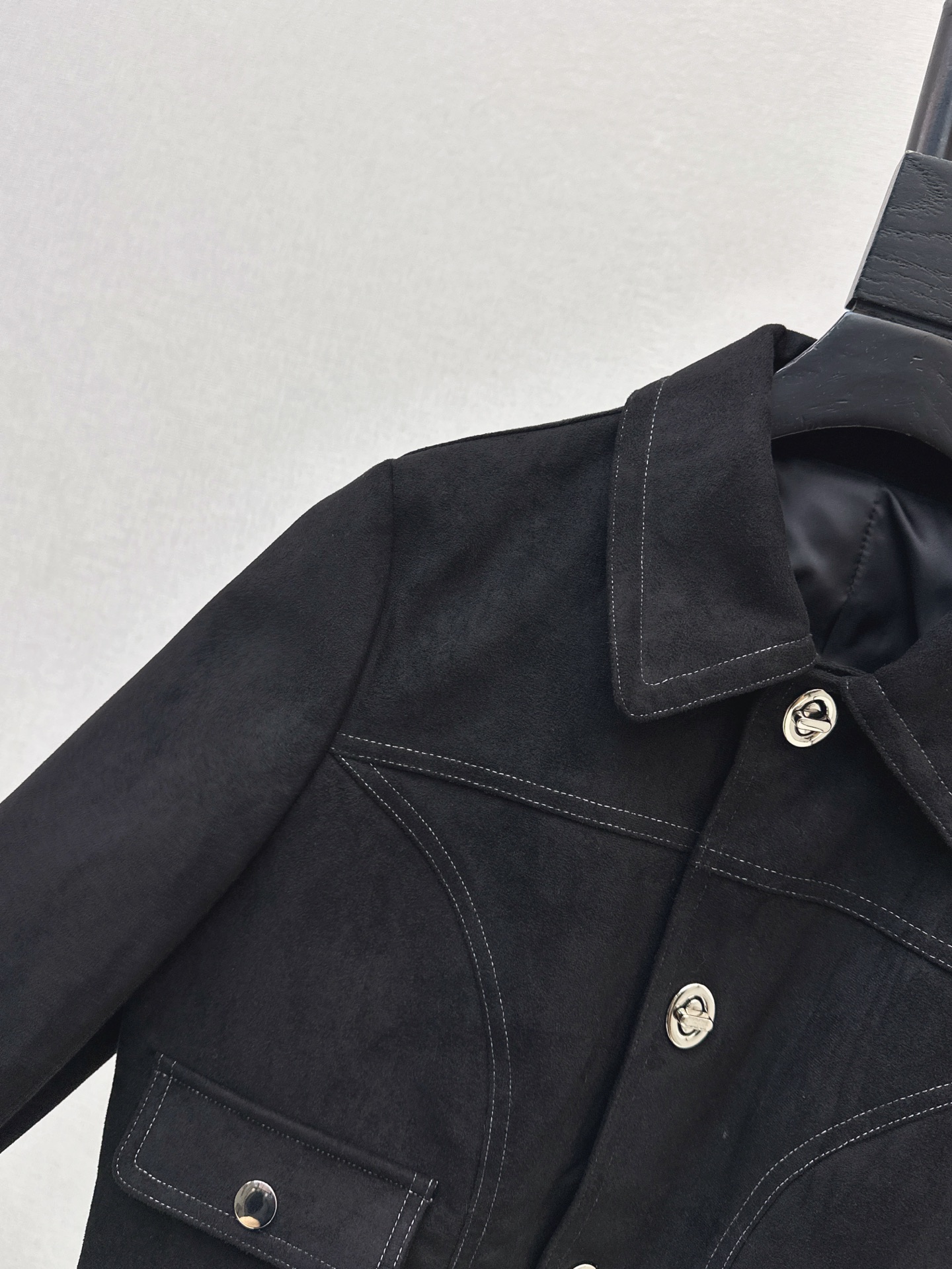 Bott 26fw suede-fleece jacket