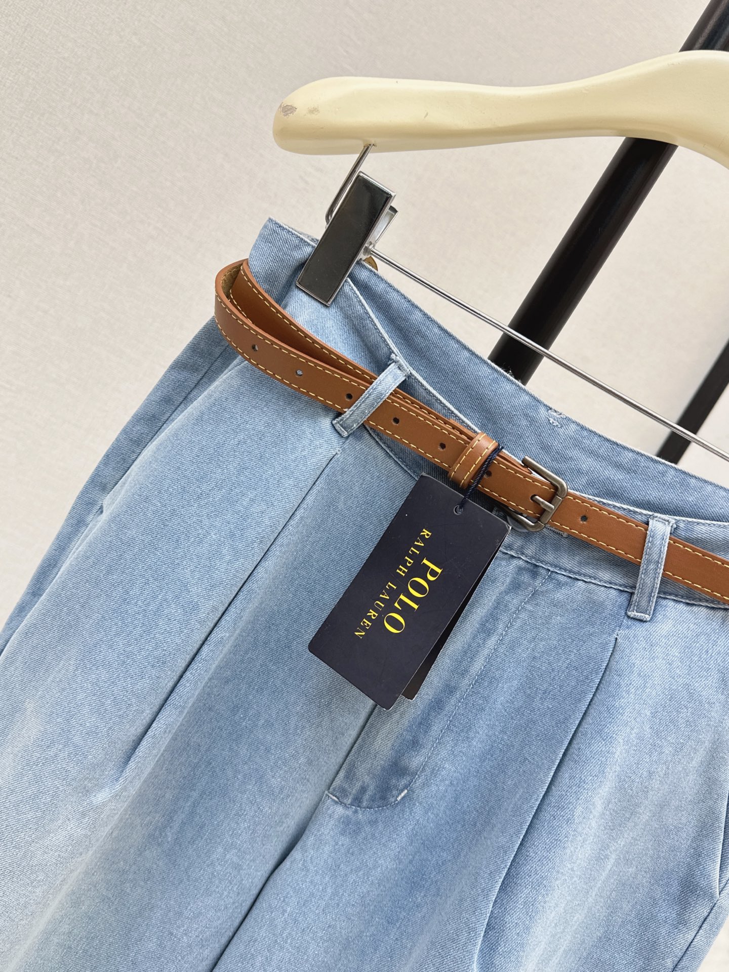 Ralp 26fw wide-leg belted jeans