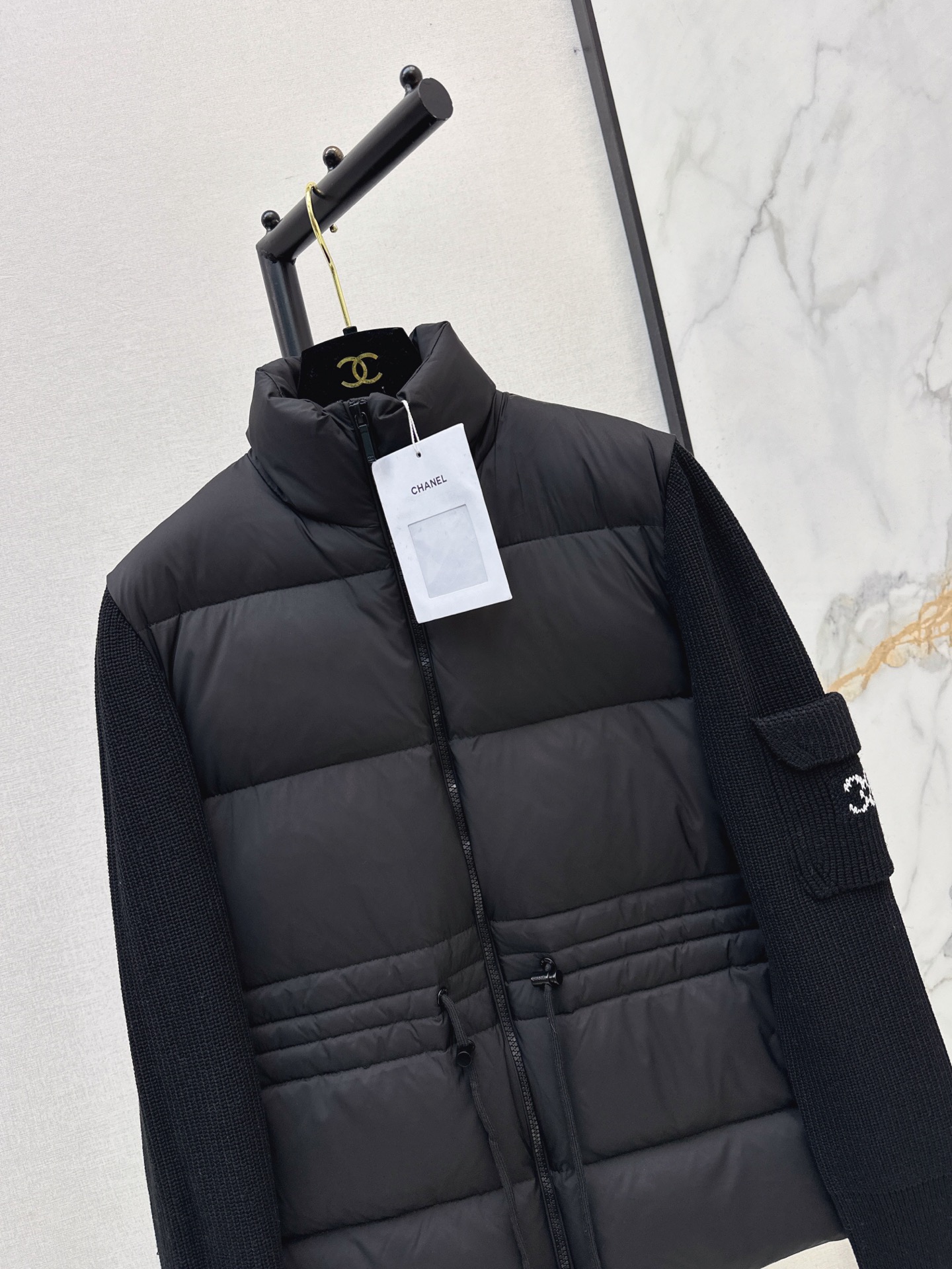 Chan 26fw wool contract drawstring down jacket