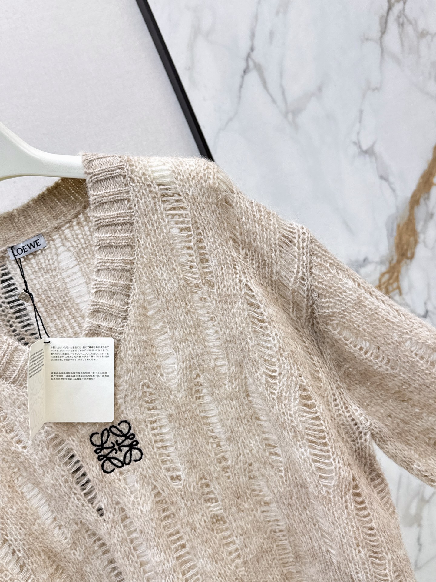 Loe 26fw hollow knit sweater