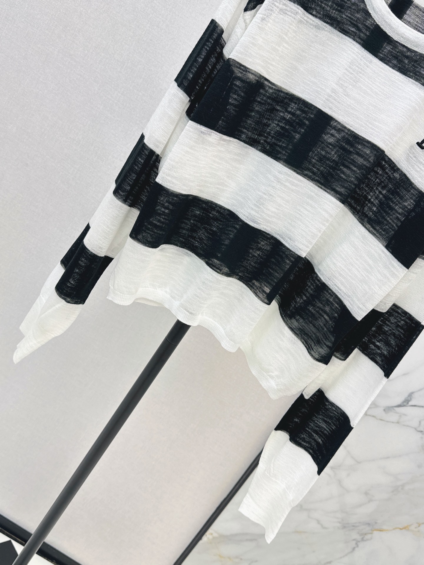 CD 26ss letter embroidery stripe knitwear