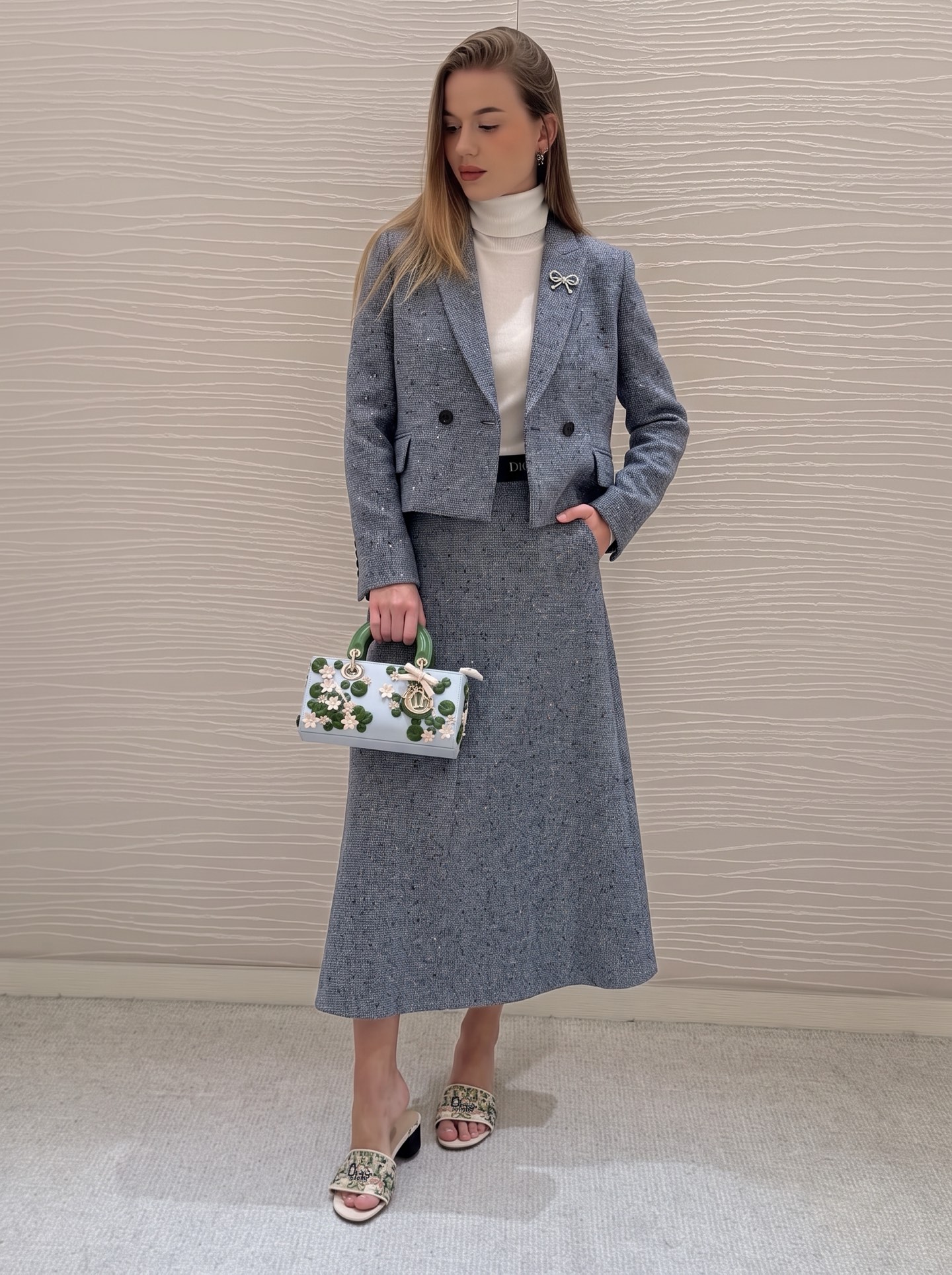 CD 26fw lady cropped blazer