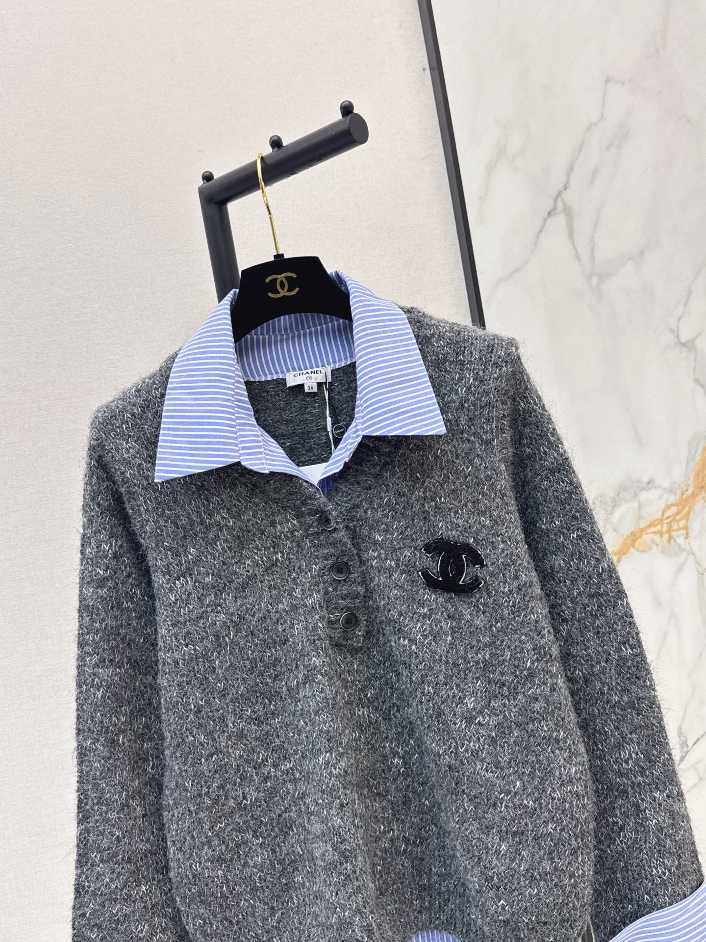 Chan 26fw 2in1 sweater