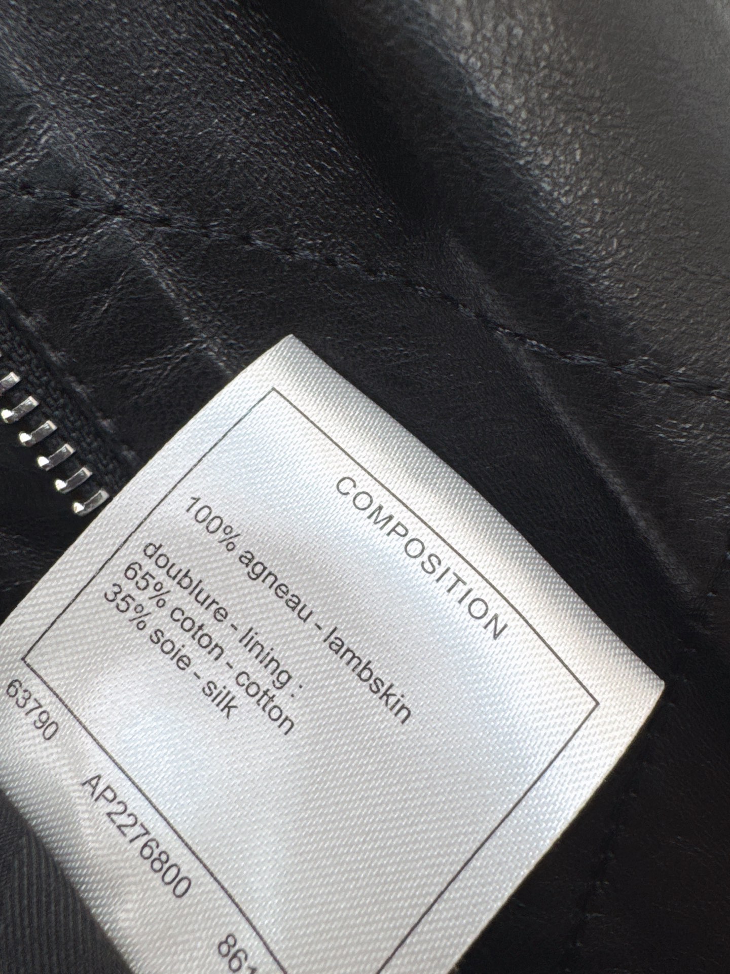 Chan 26fw leather jacket