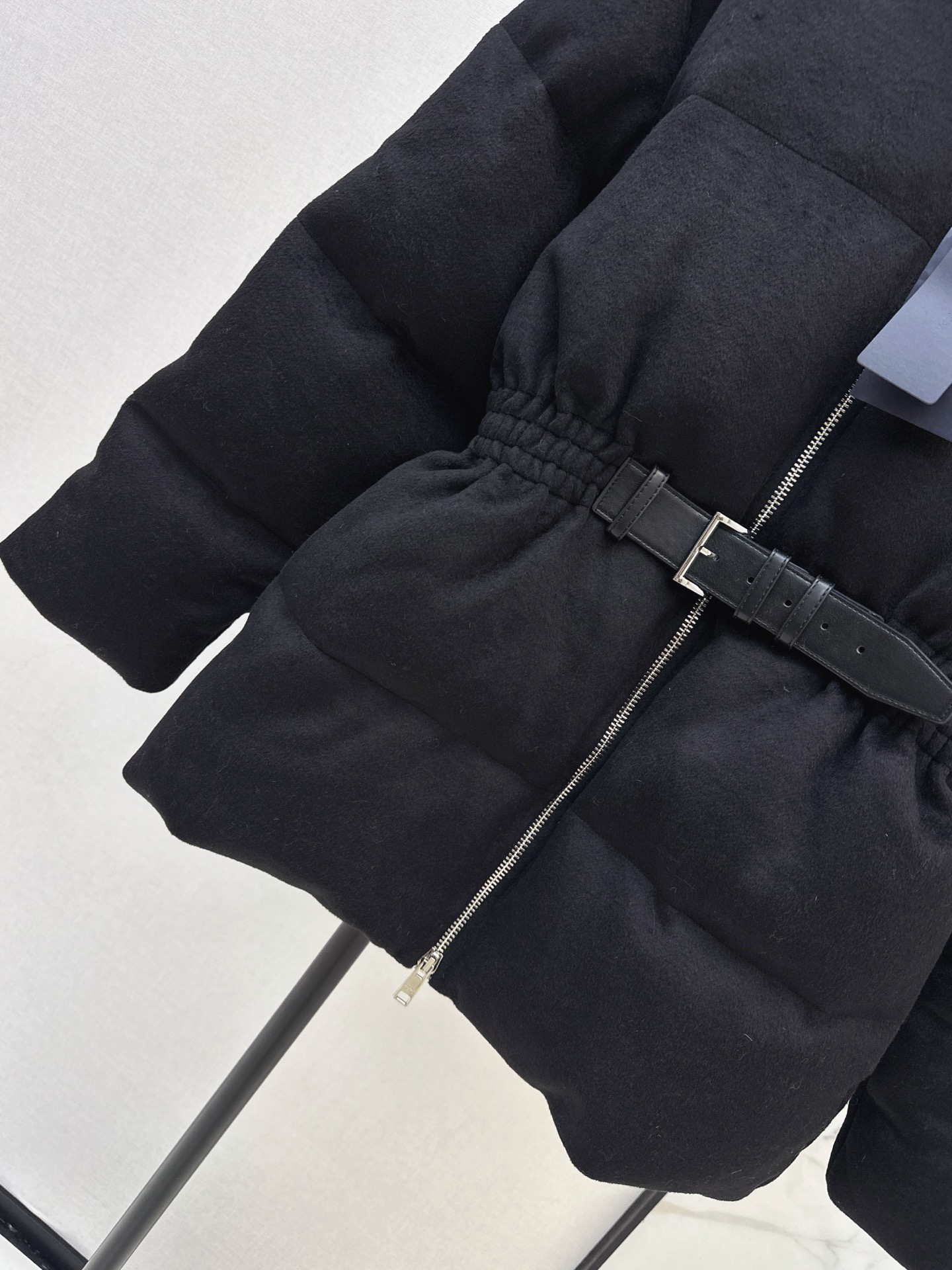 Pra 26fw belted woolen down jacket