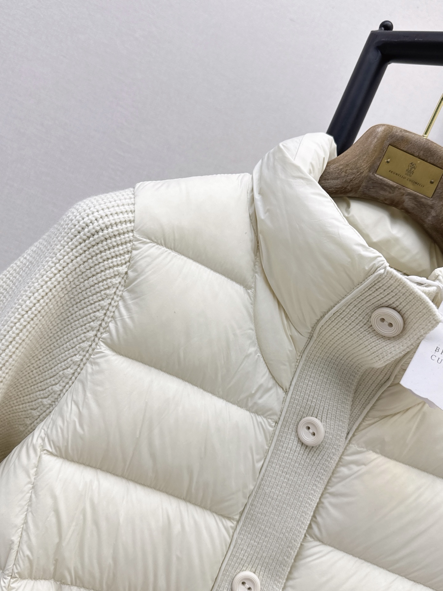Brun 26fw wool contract down jacket