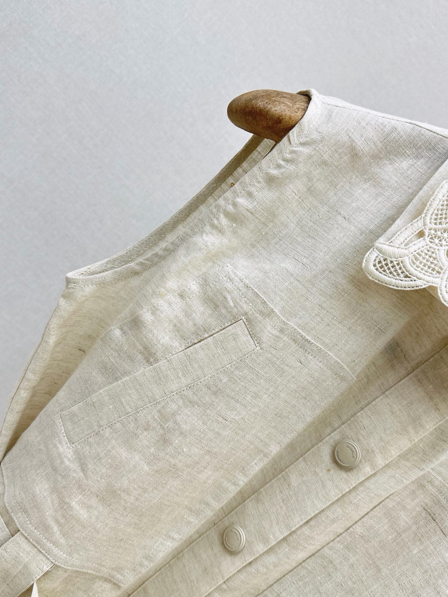Brun 26ss embroidery waistcoat