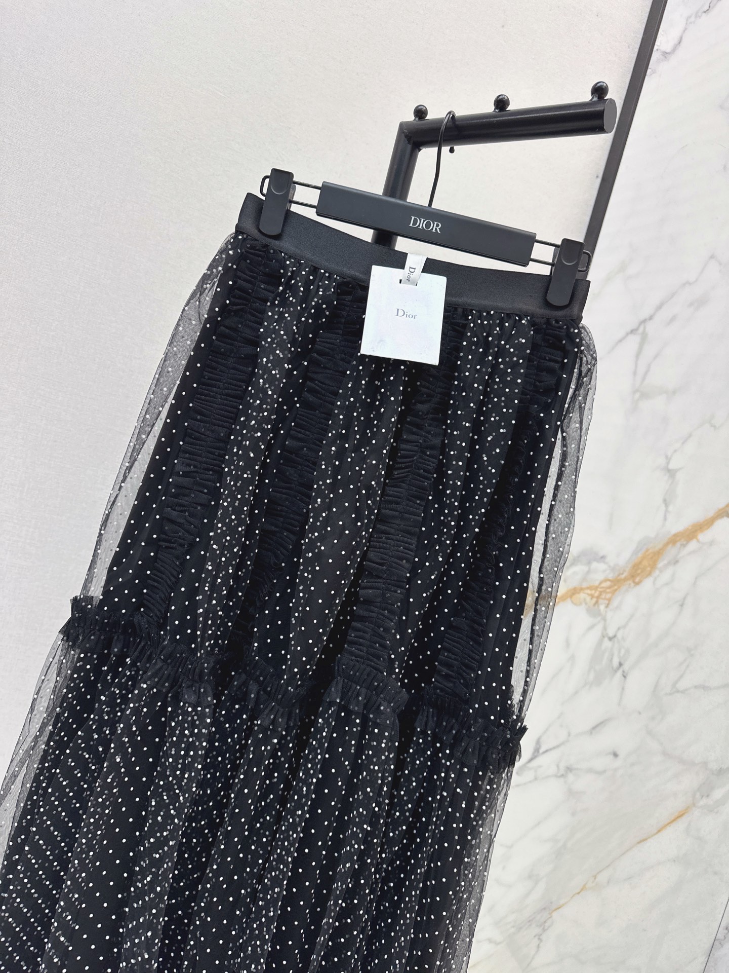 CD 26fw pokla dots mesh skirt