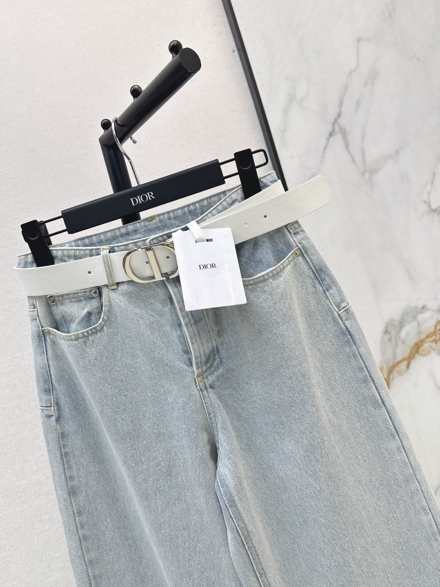 CD 26fw belted denim pants