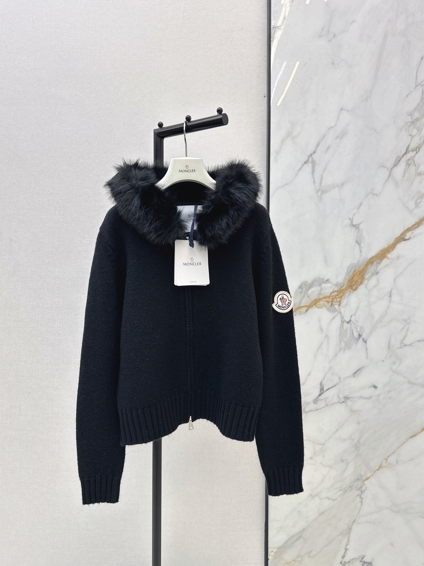 Monc 26fw hooded knit jacket