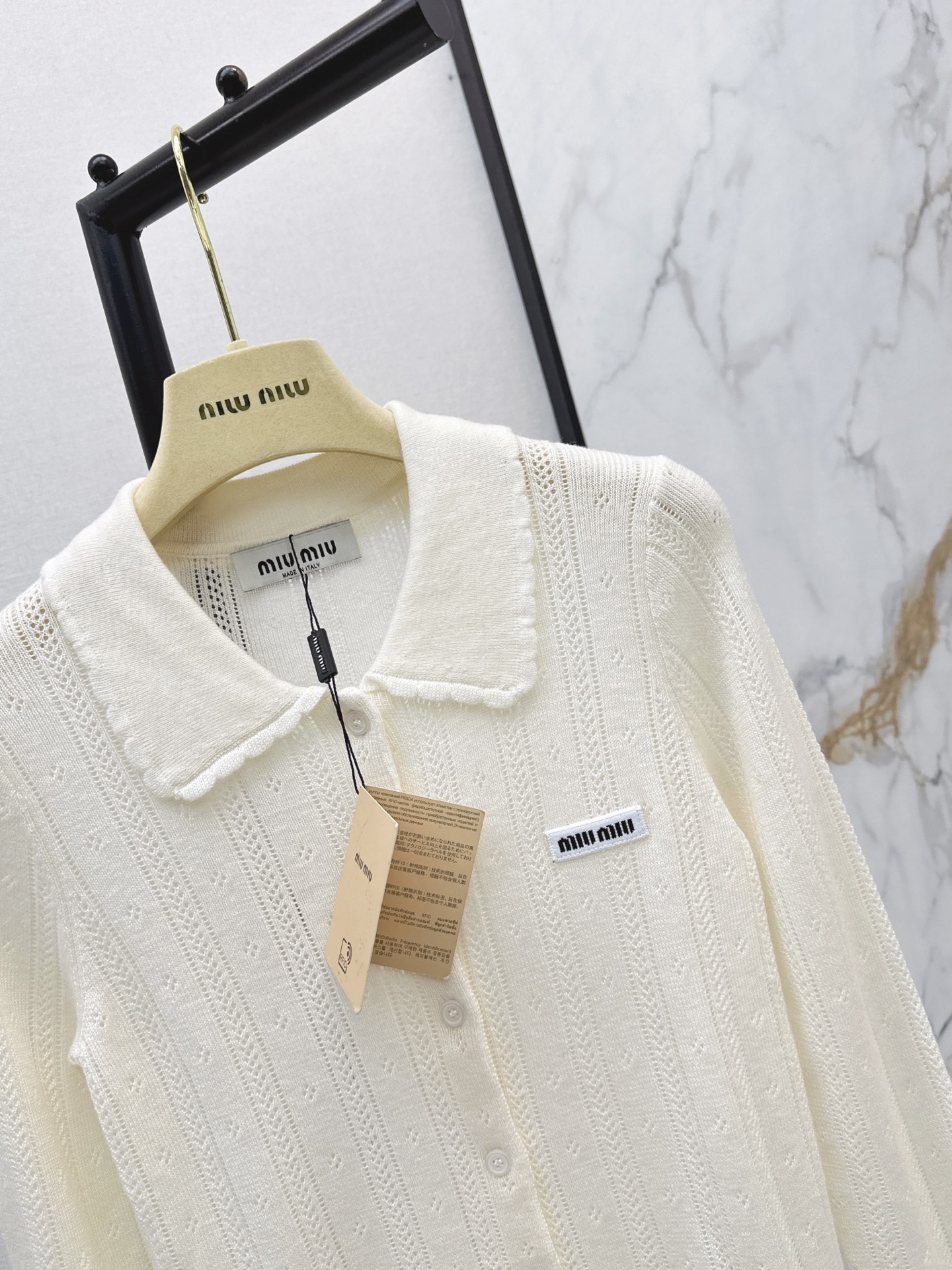 Miu 26fw wool knit cardigan