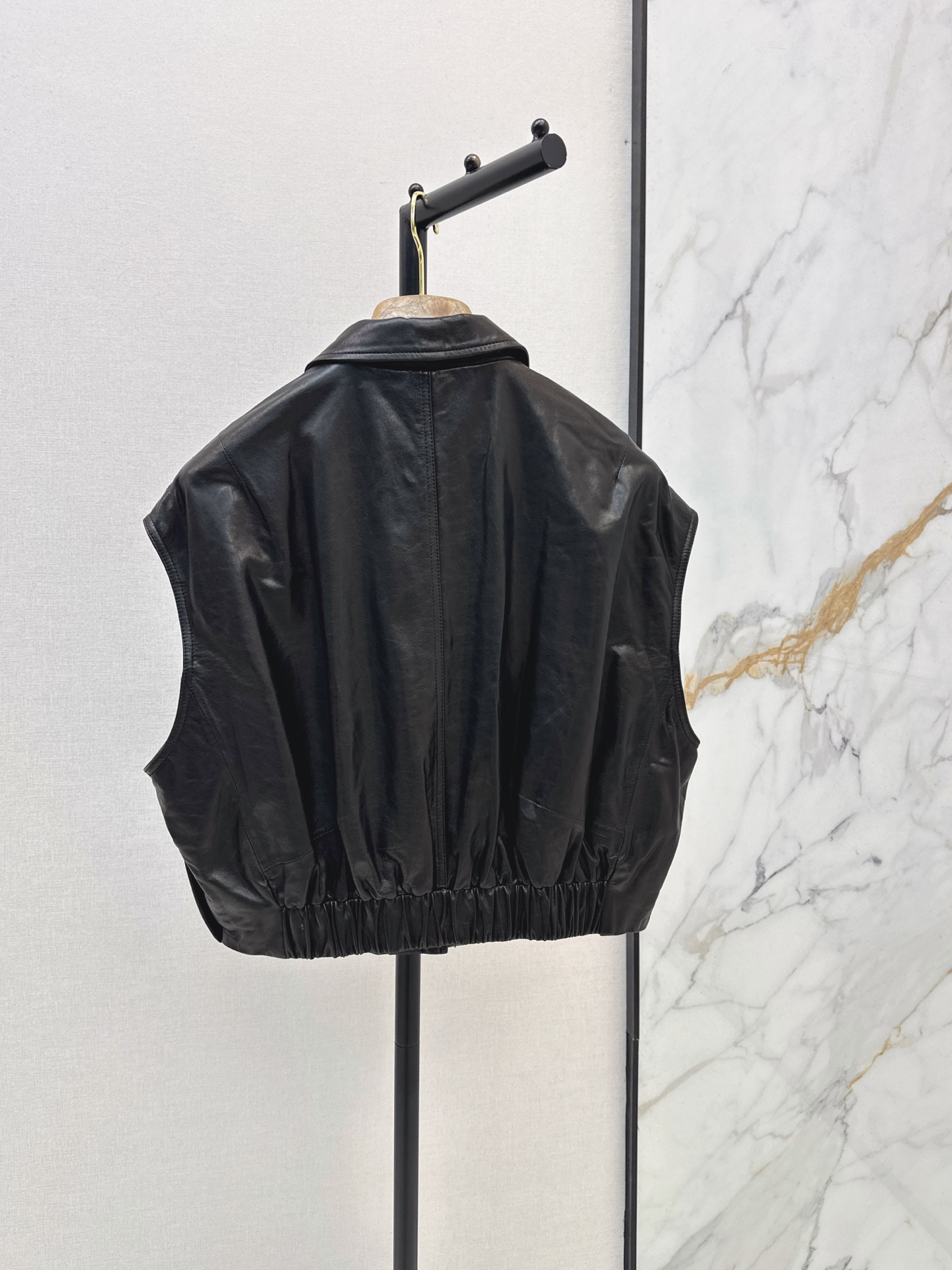 Brun 26fw leather vest jacket