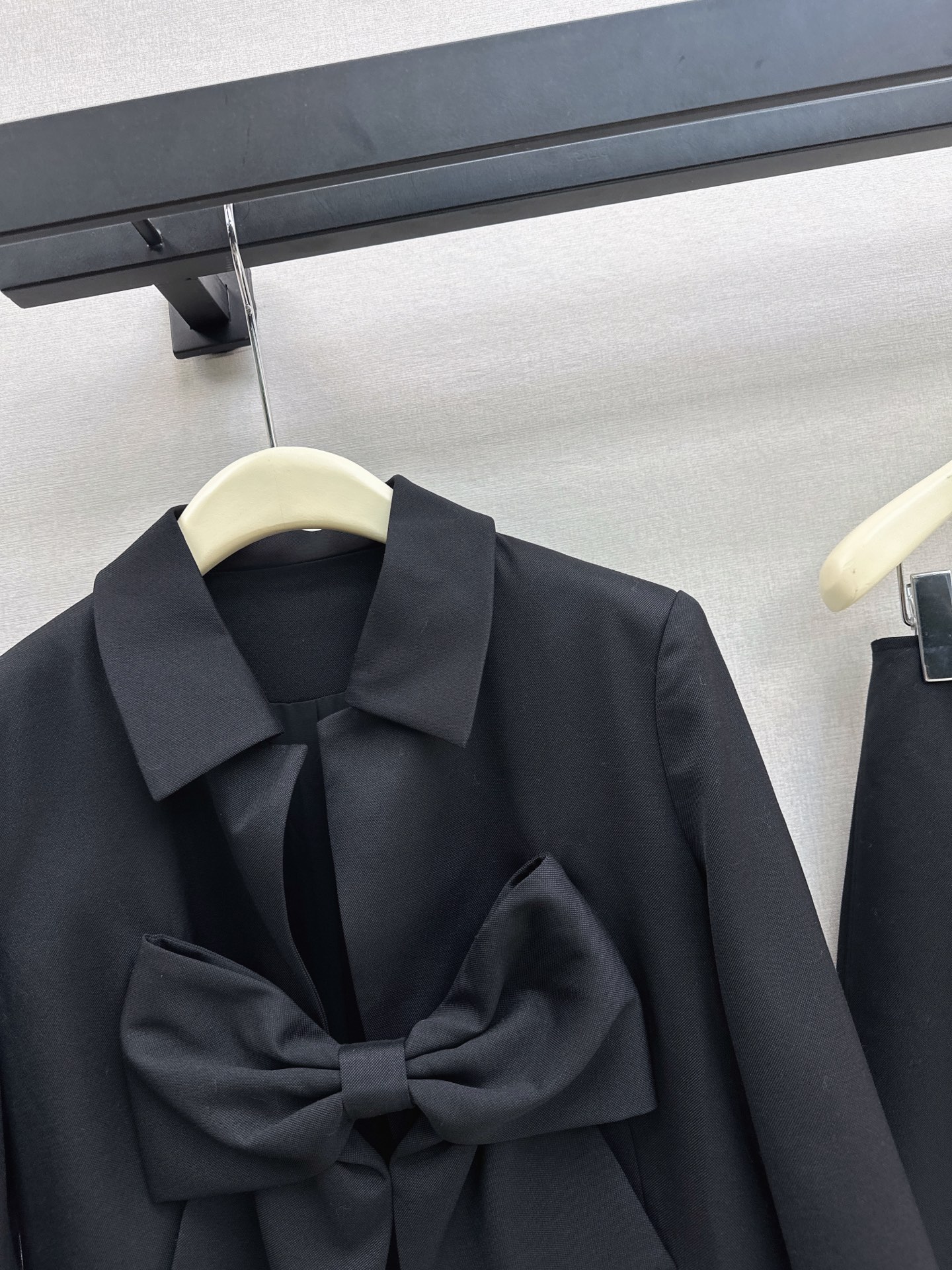 Chan 26fw bow blazer A-line skirt sets