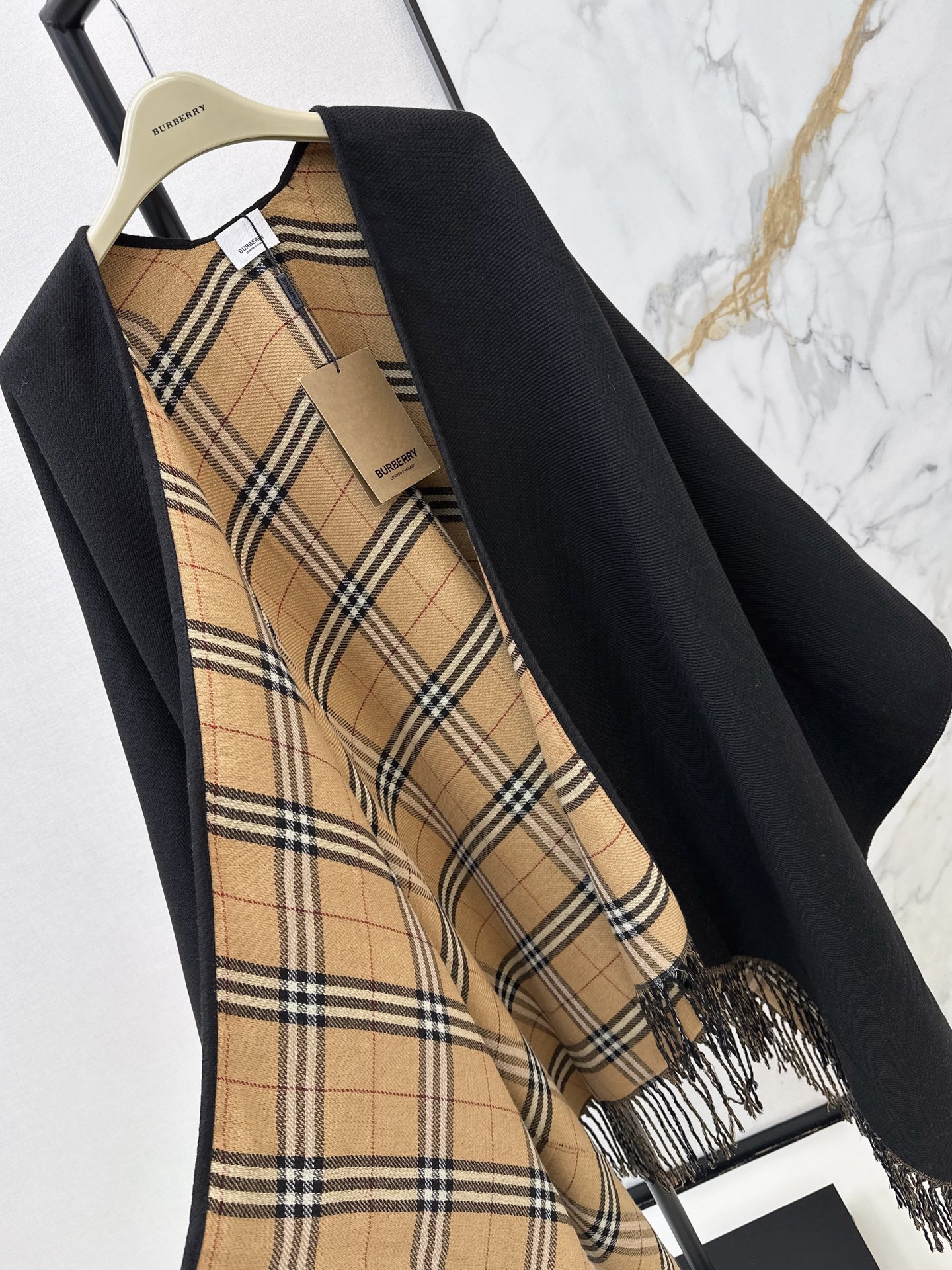 Bur 26fw wool shawls cape