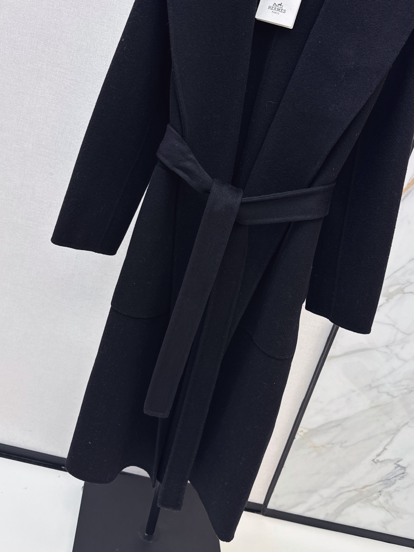 Her 26fw woolen belted overcoats