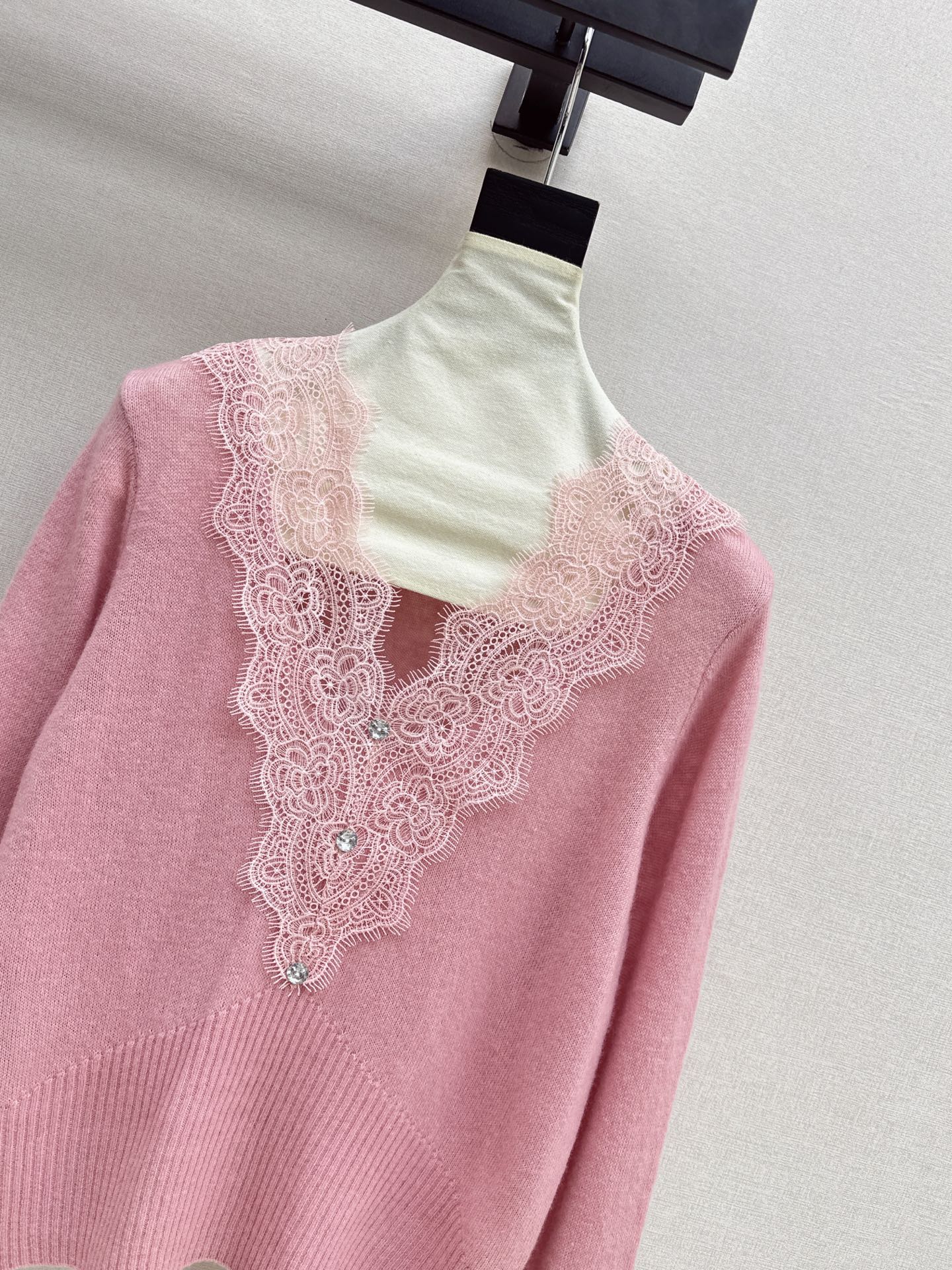 ES 26fw lace wool basic tee