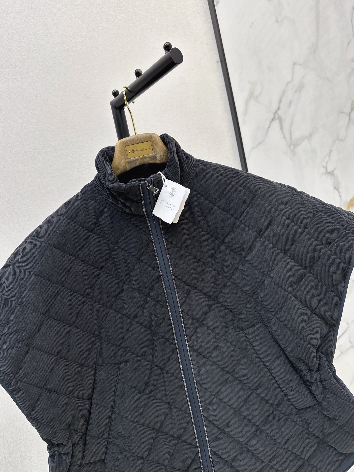 Brun 26fw coudroy padded vest jacket