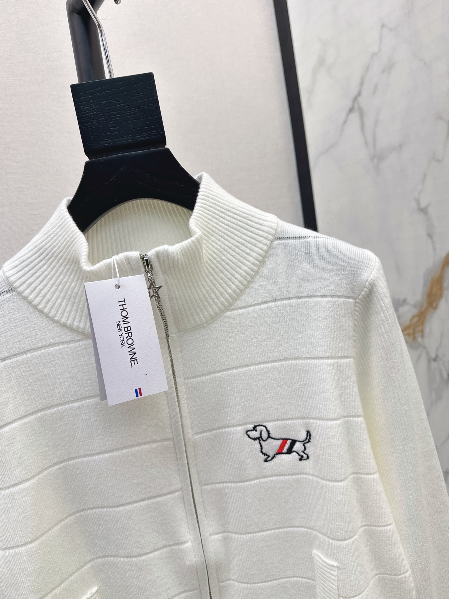 Thom 26fw embroidery knit cardigan