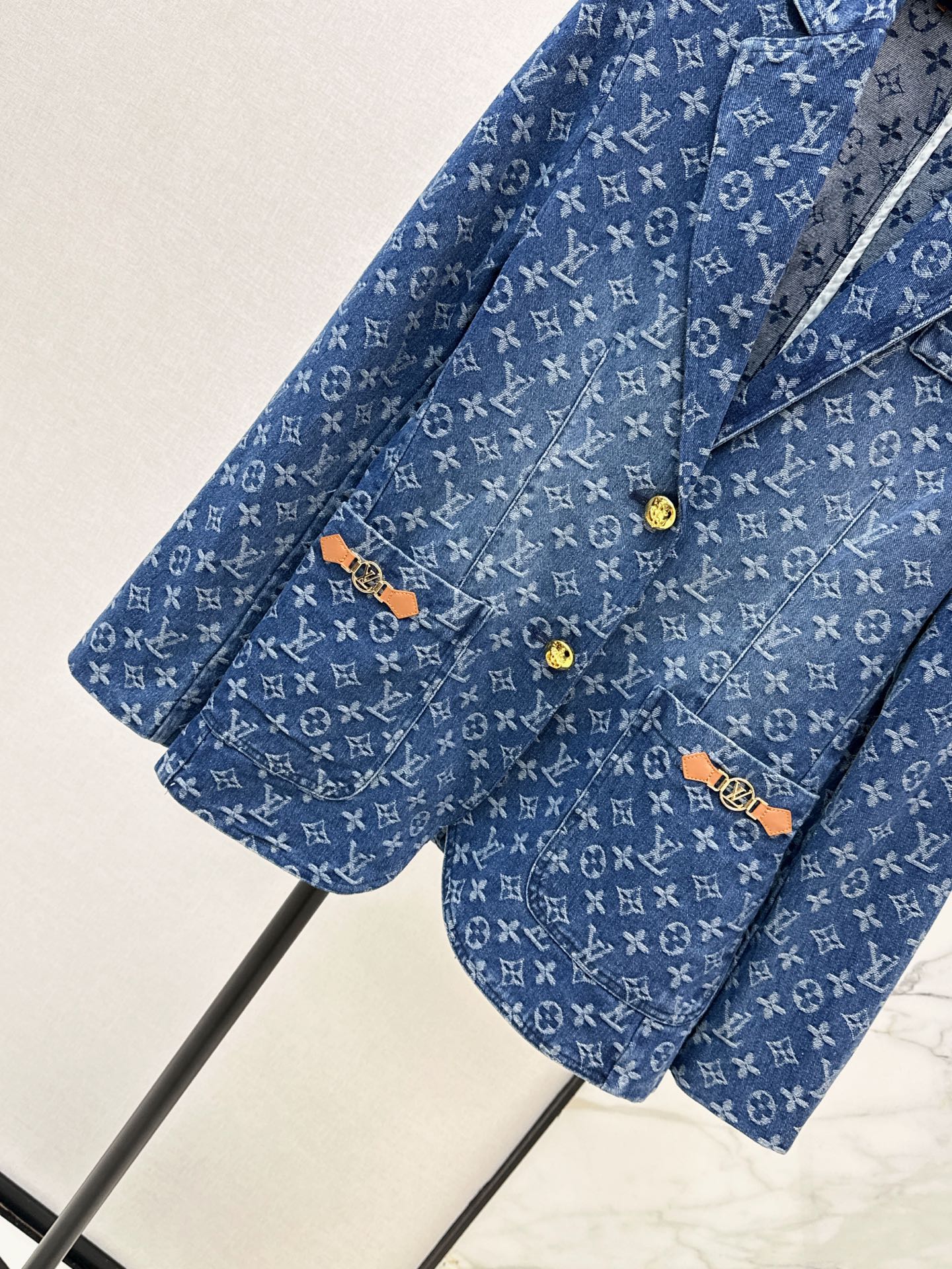 Loui 26fw print denim jacket