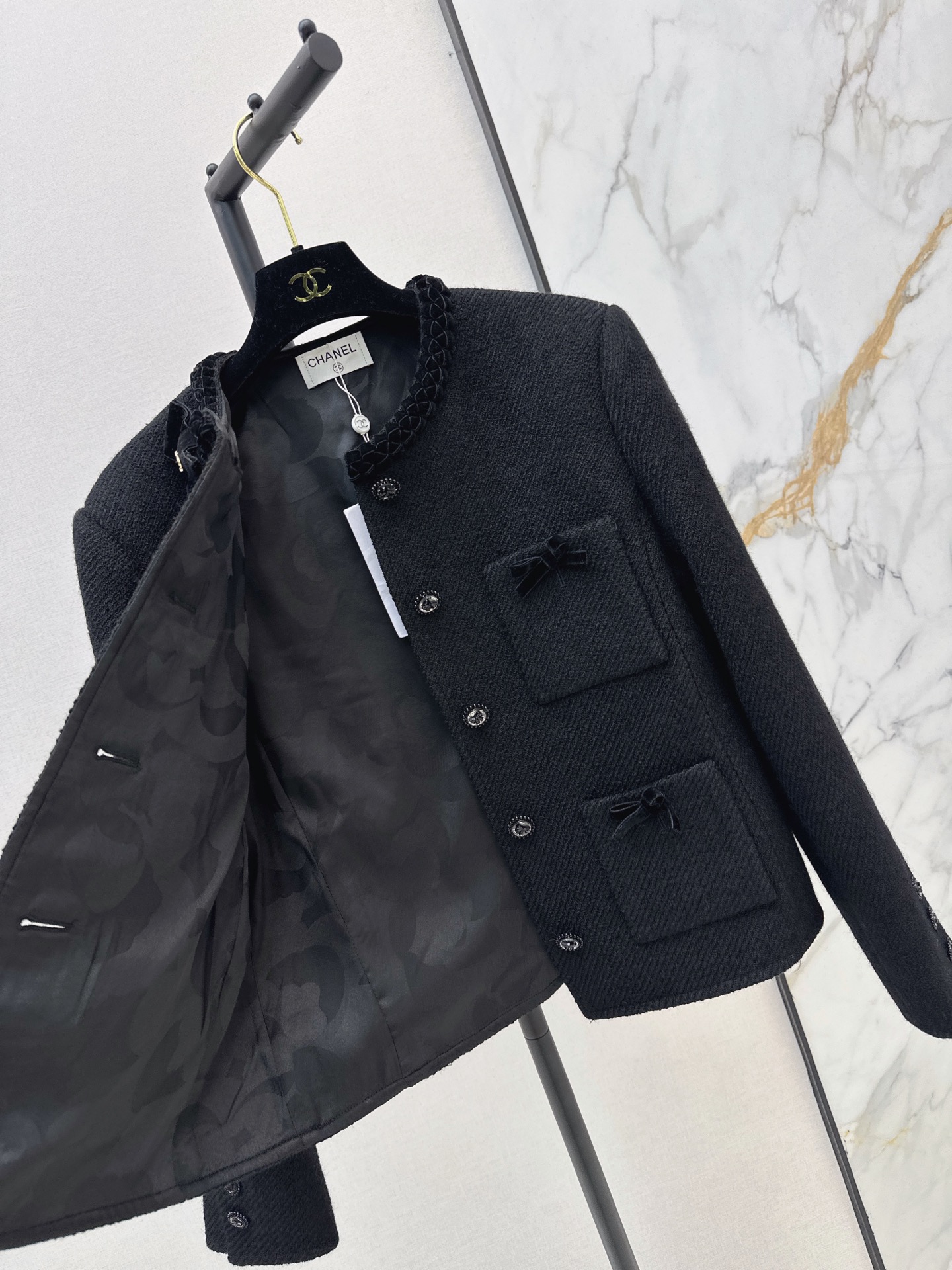 Chan 26fw bow woven jacket