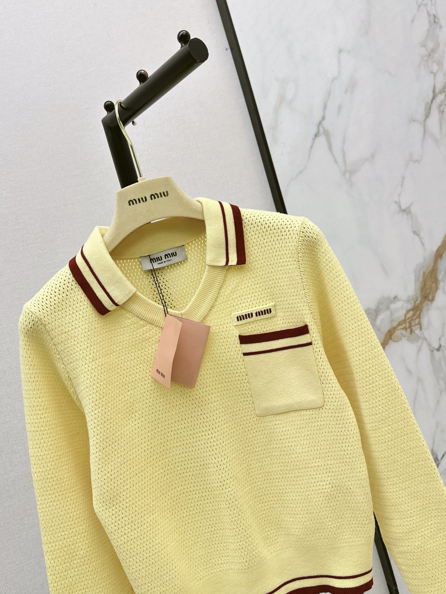 Miu 26fw polo sweater
