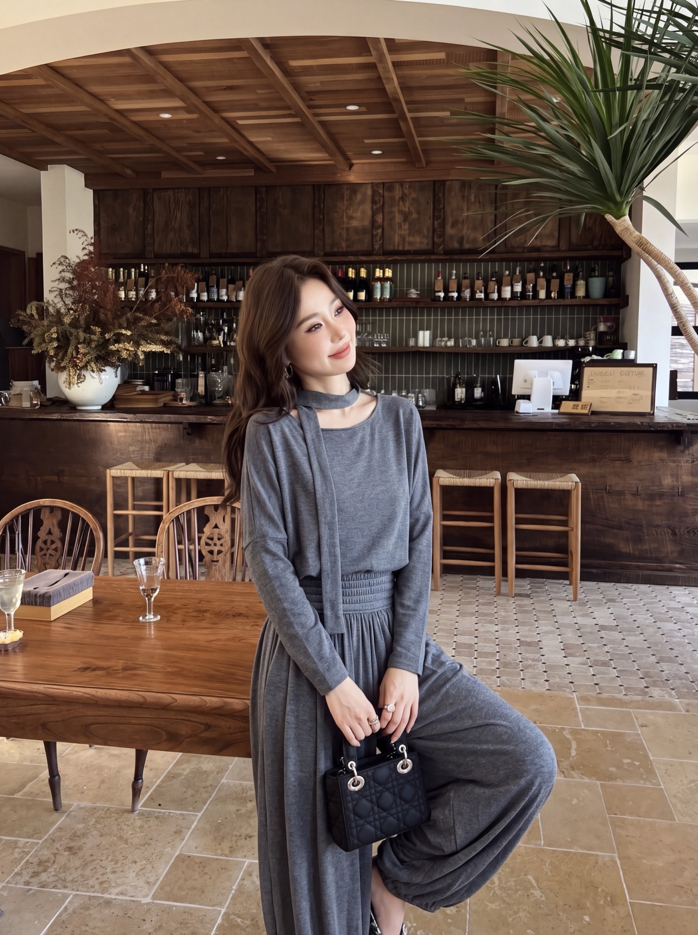 Row 26fw wool knitwear pants sets