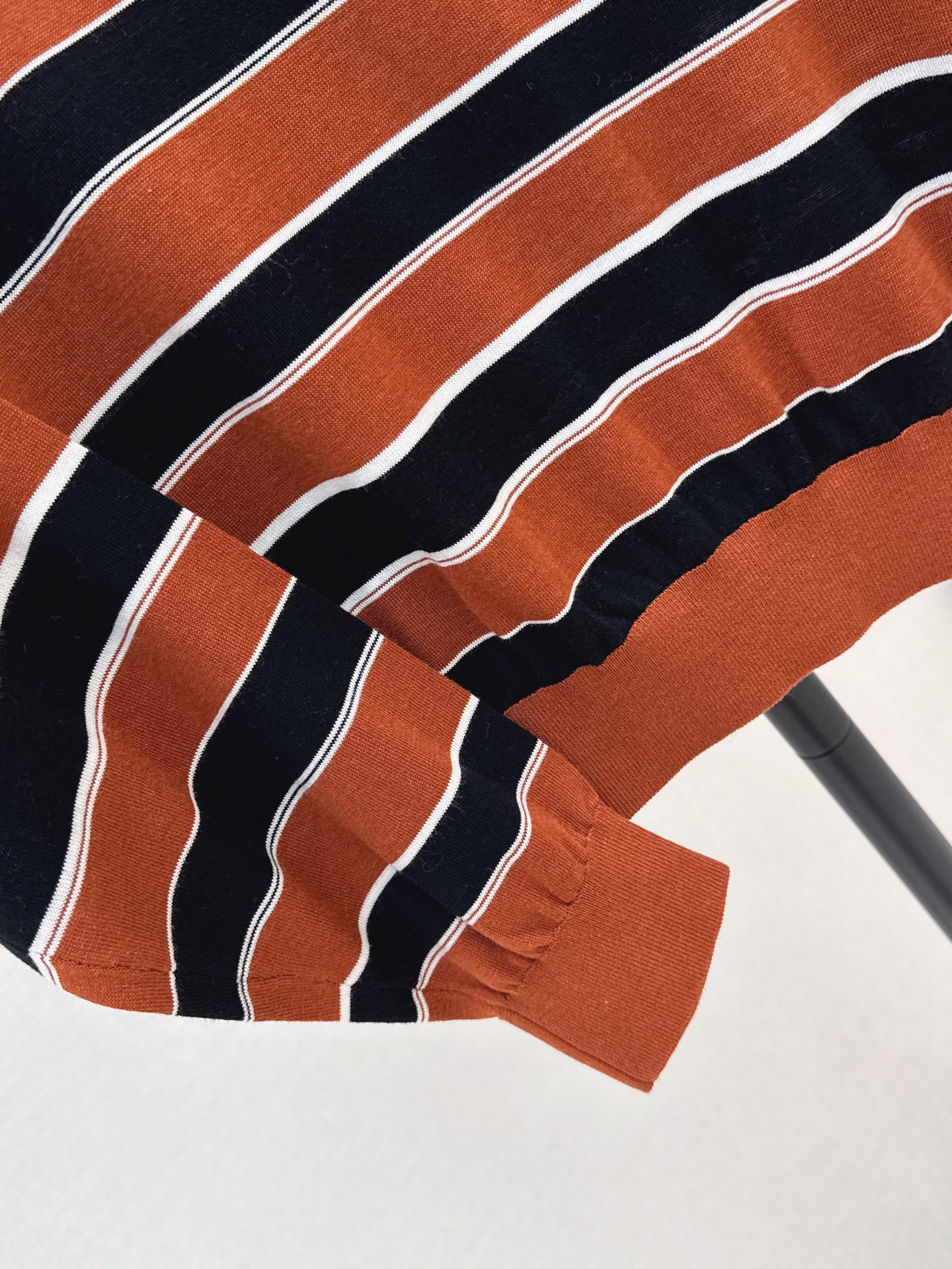 Pra 26fw stripe polo knitwear