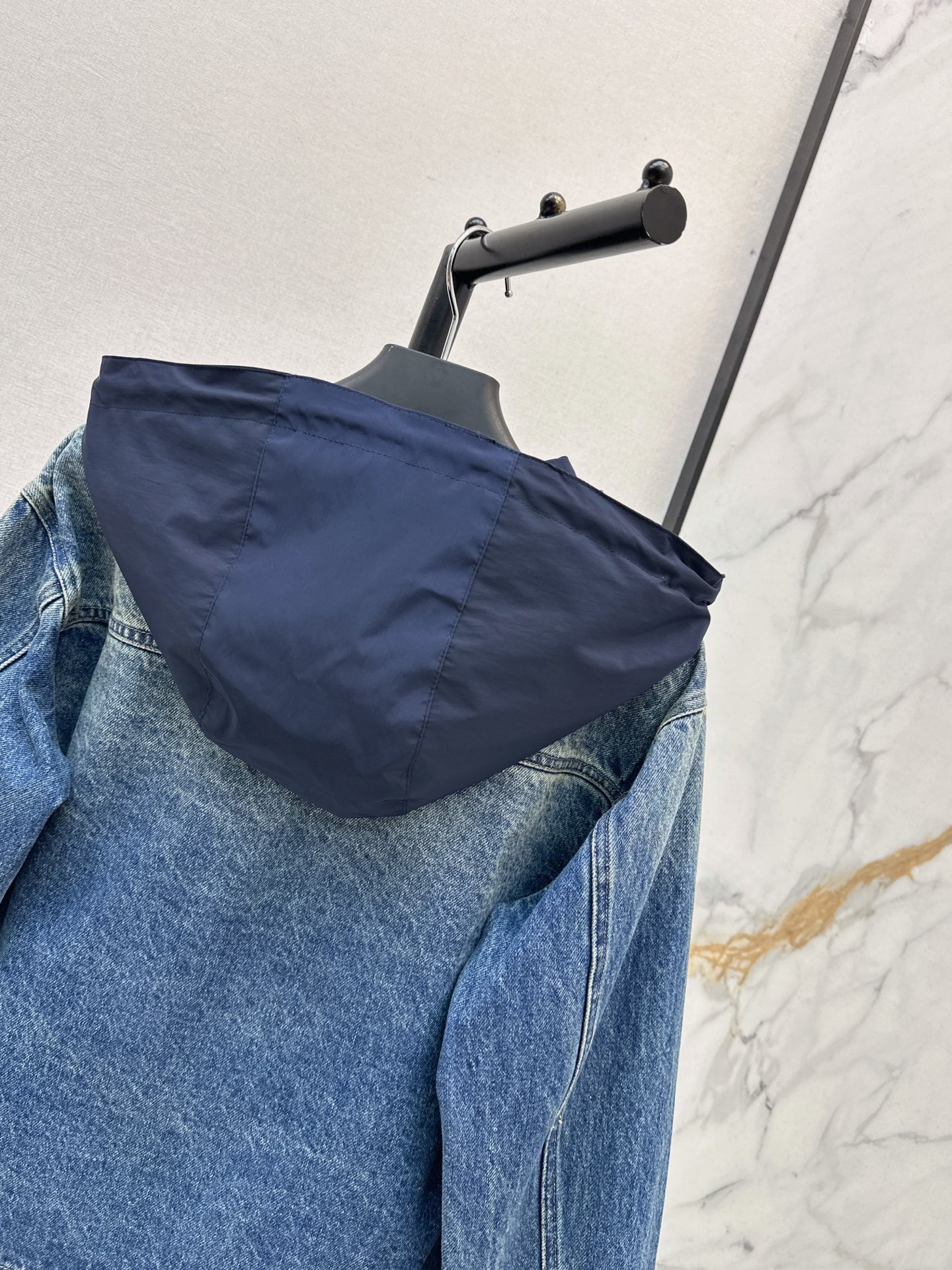 Pra 26fw hooded denim jacket