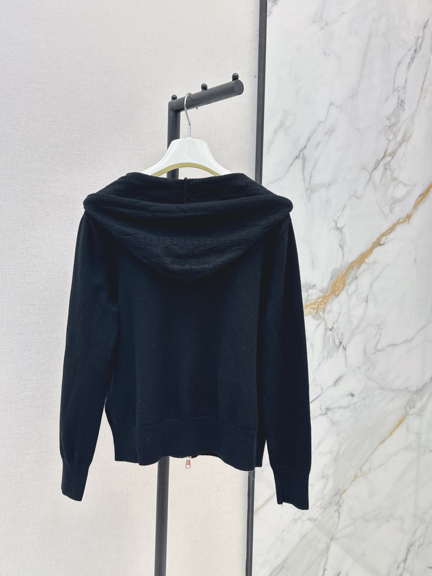 Loe 26fw hooded knit cardigan