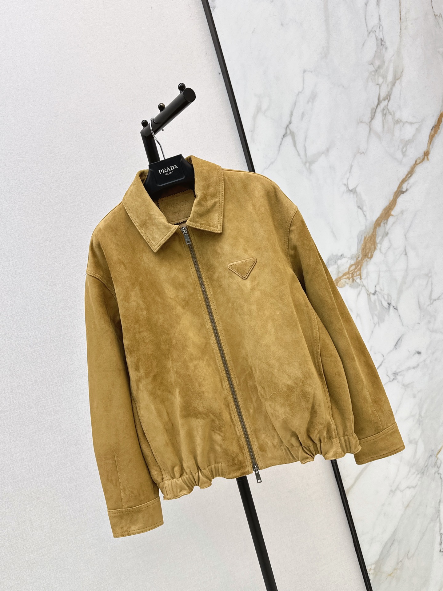Pra 26fw suede leather jacket