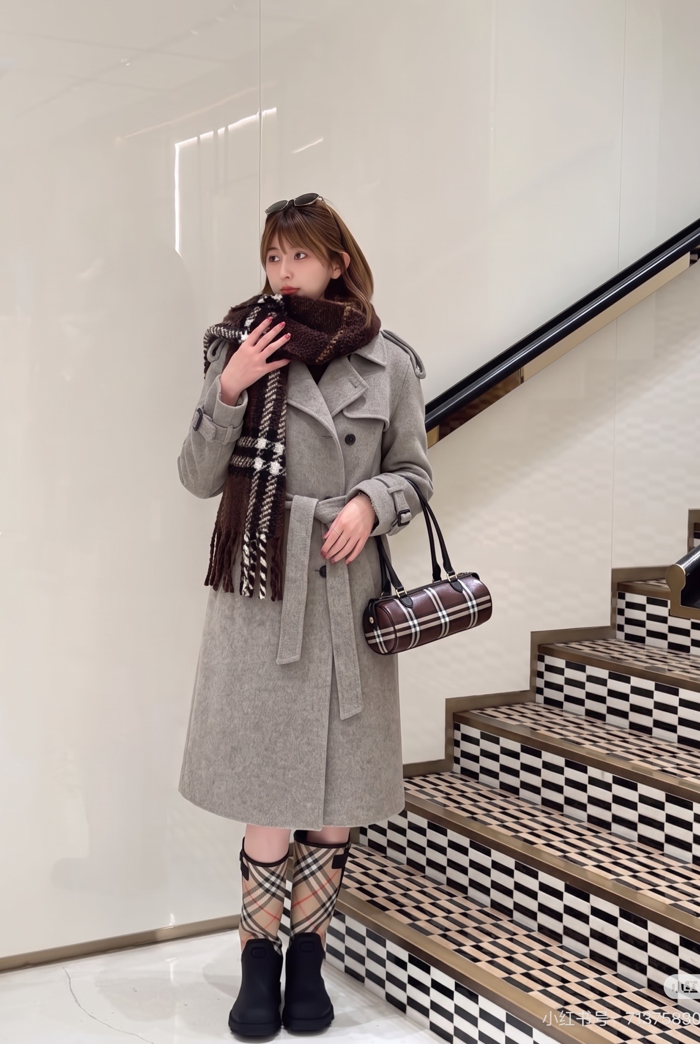 Brun 26fw woolen belted overcoats
