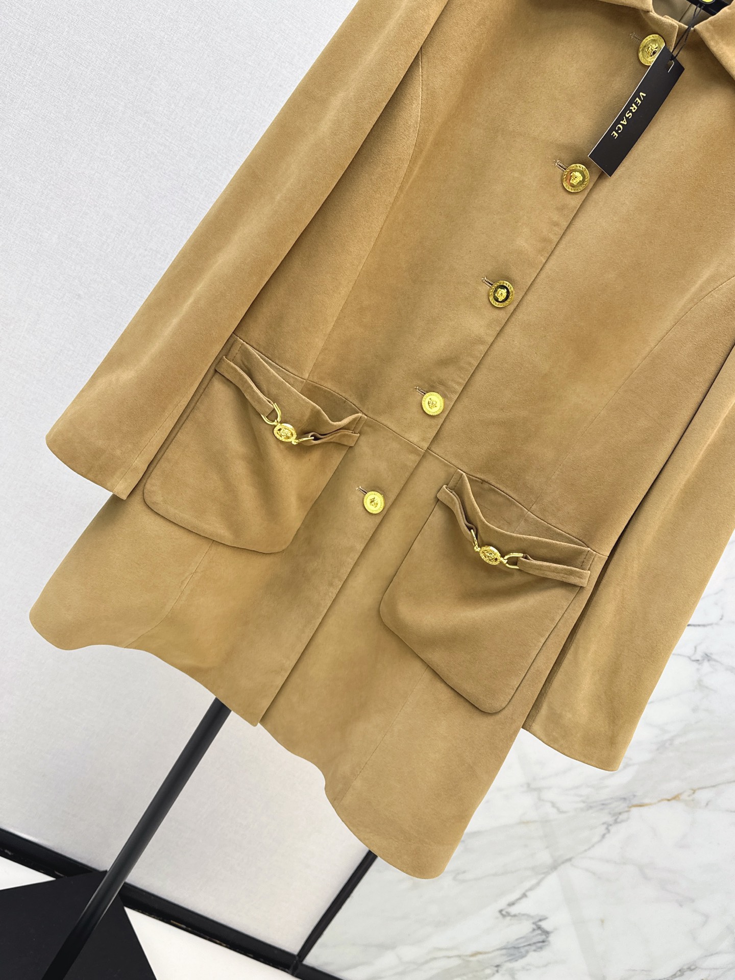 Ver 26fw suede long jacket