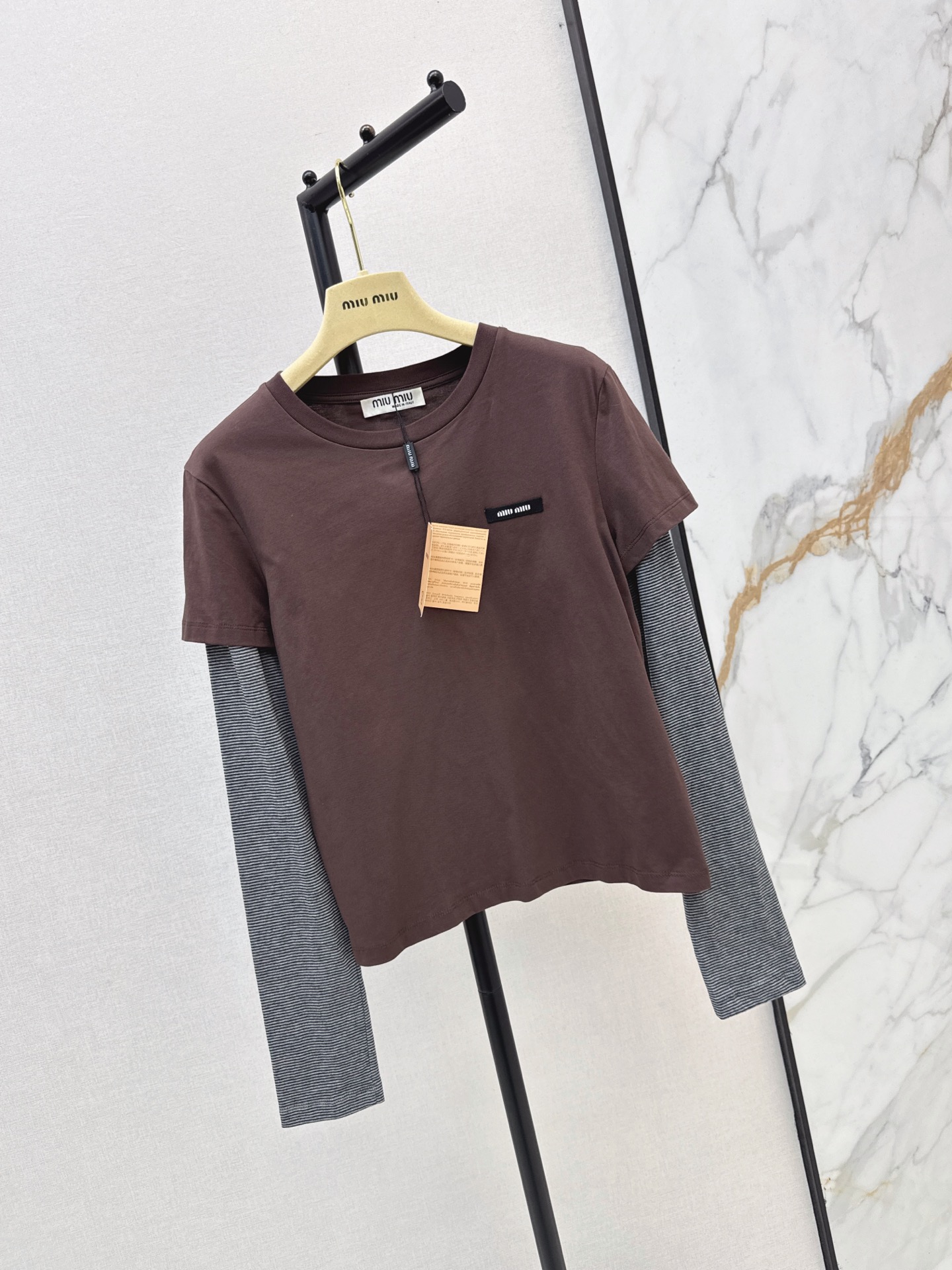Miu 26fw 2in1 t-shirt