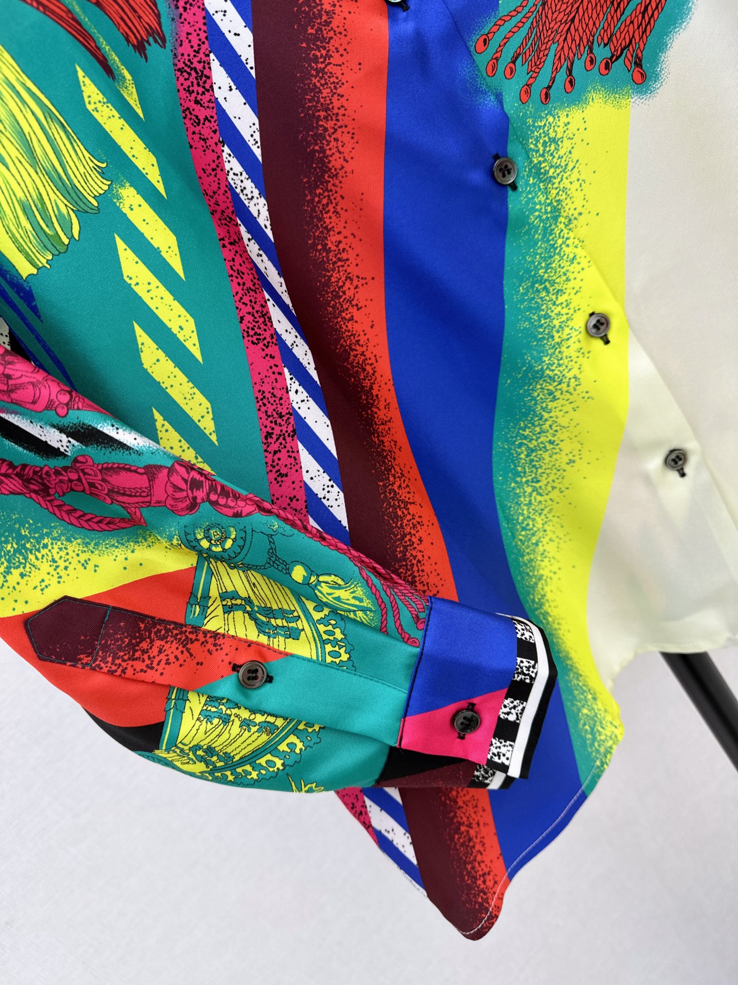 Ver 26fw print silk shirt