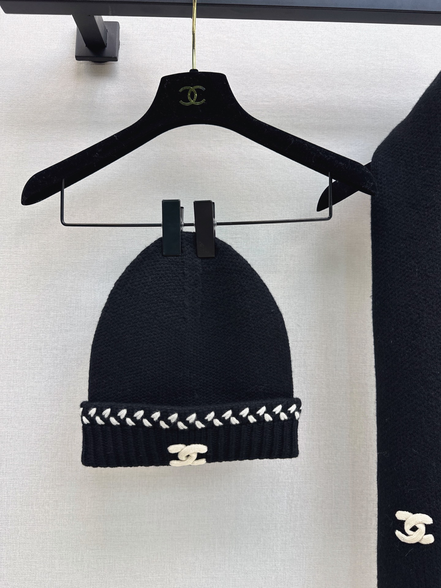 Chan 26fw knit beanie scarf sets
