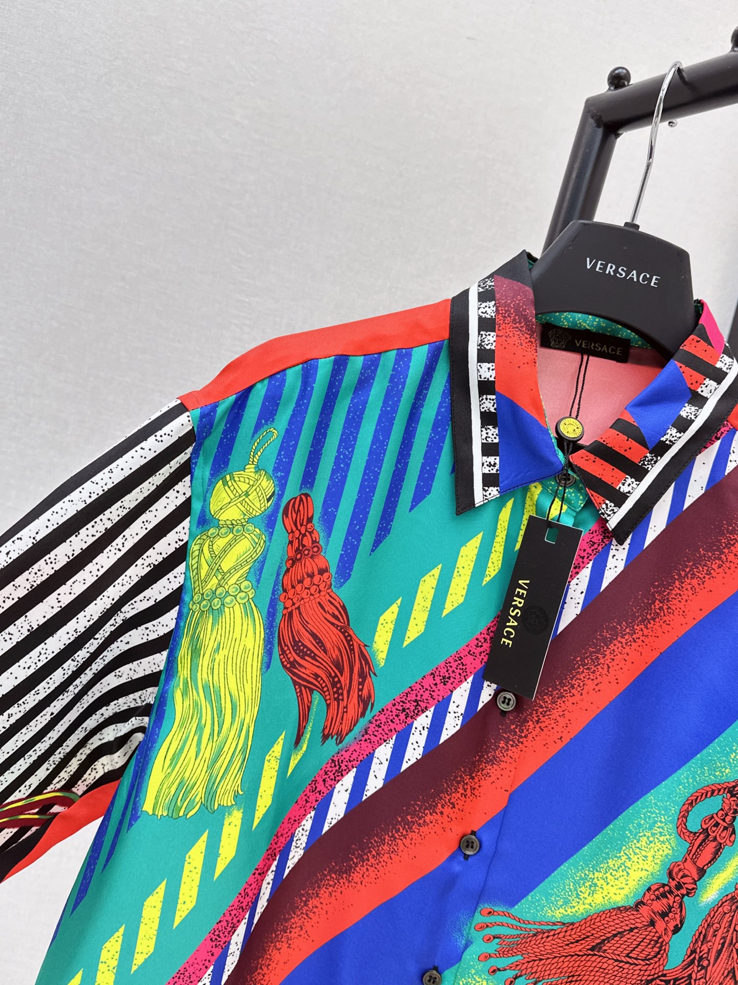 Ver 26fw print silk shirt