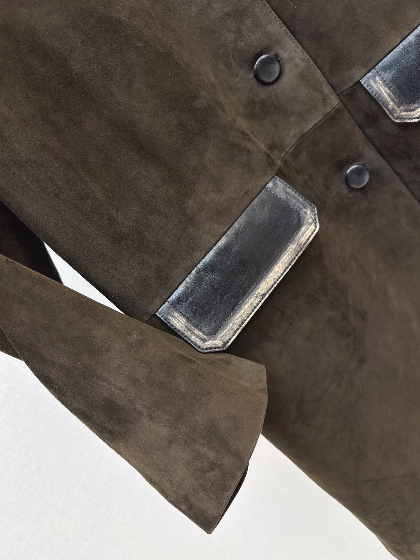 Miu 26fw long suede leather jacket