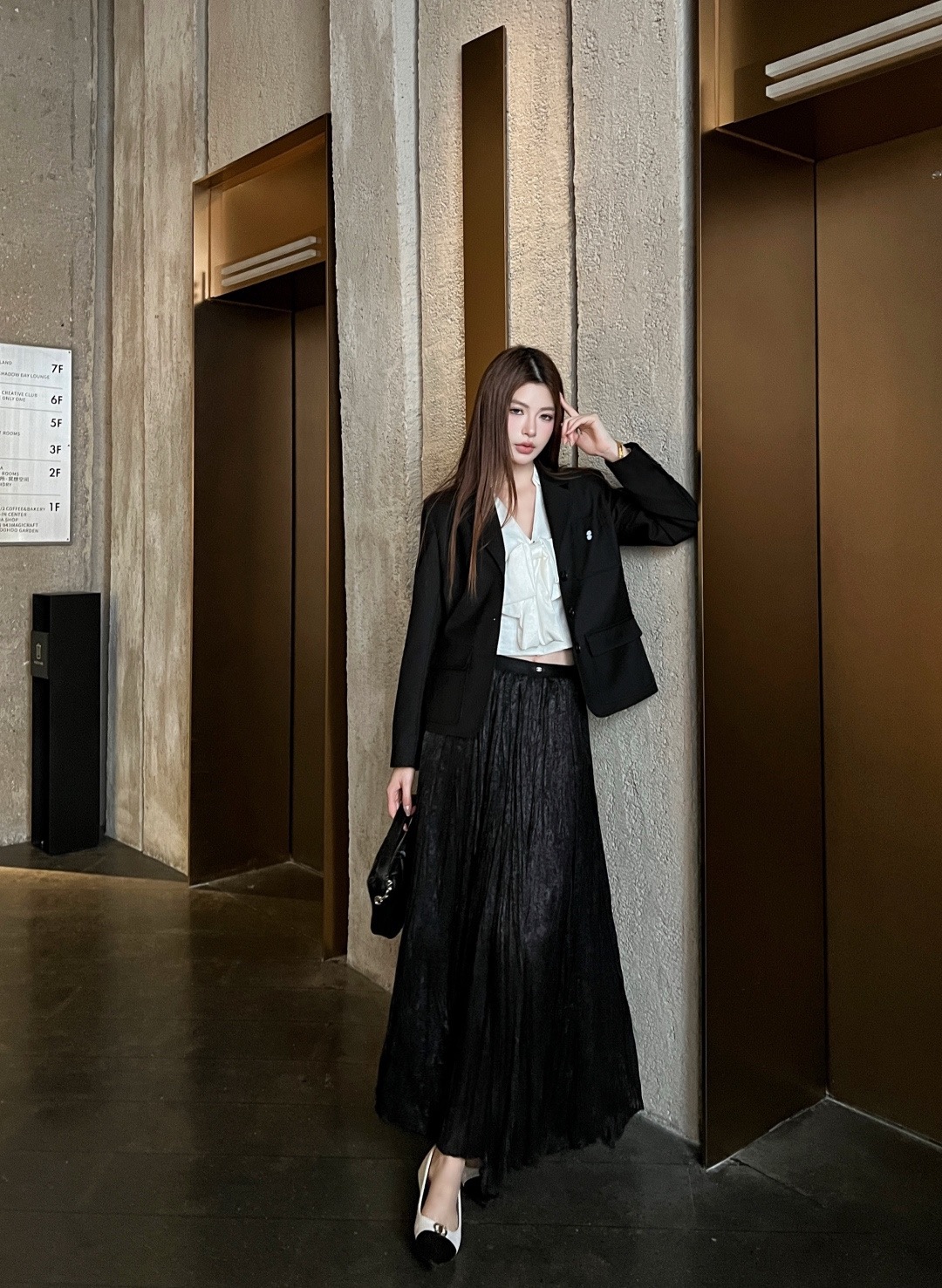 Chan 26fw pleated skirt