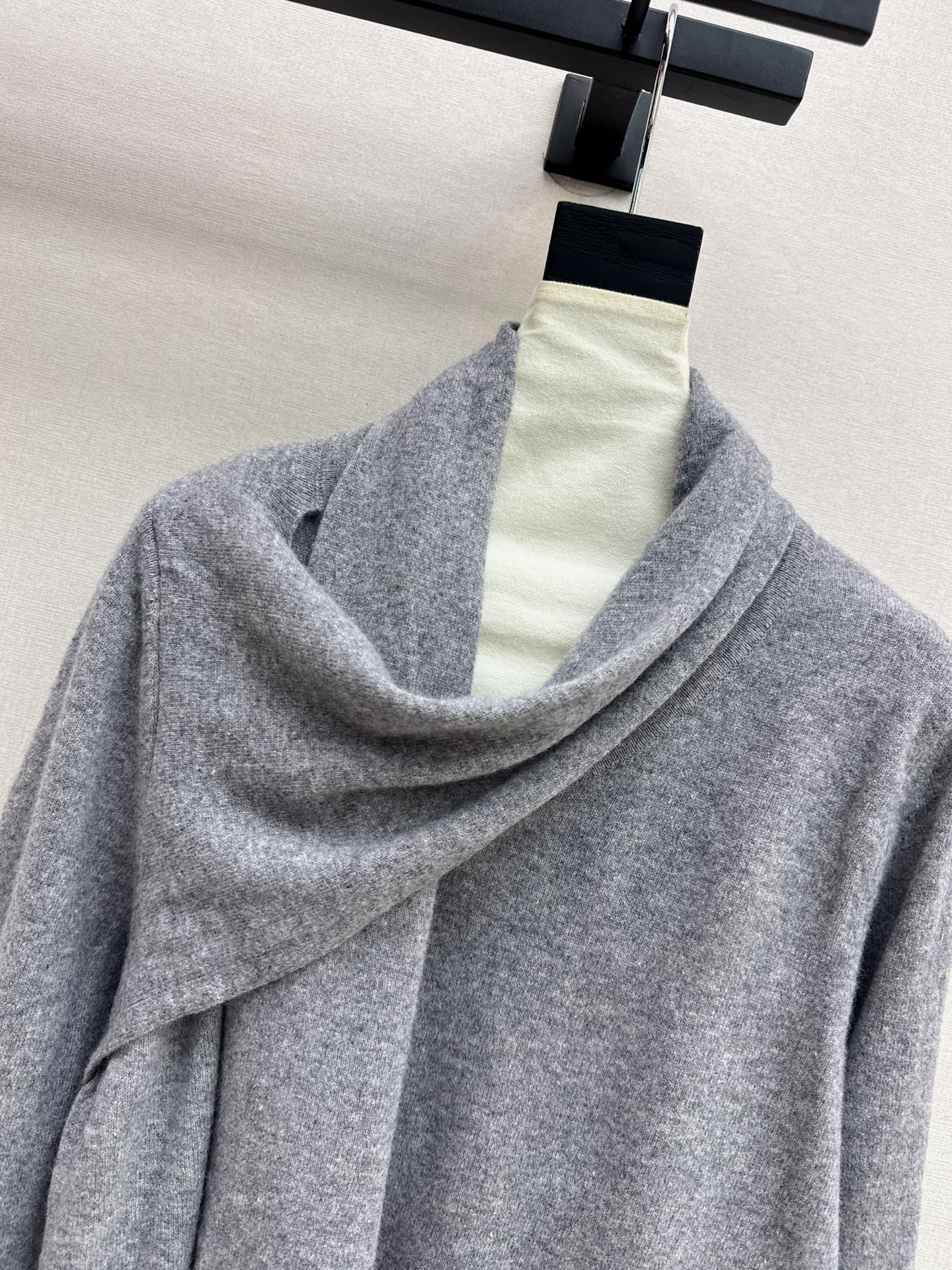Row 26fw draped scarf-neck knit sweater