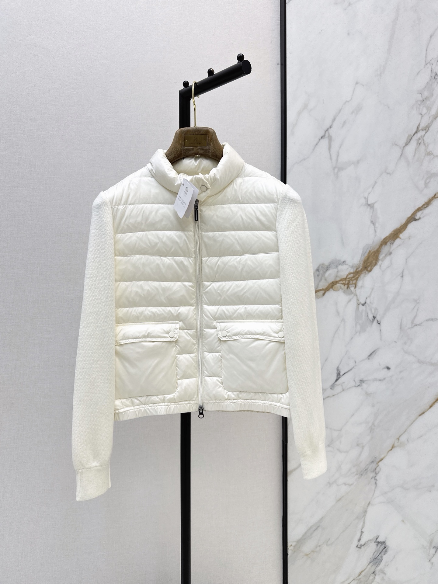 Bun 26fw knit contract down jacket