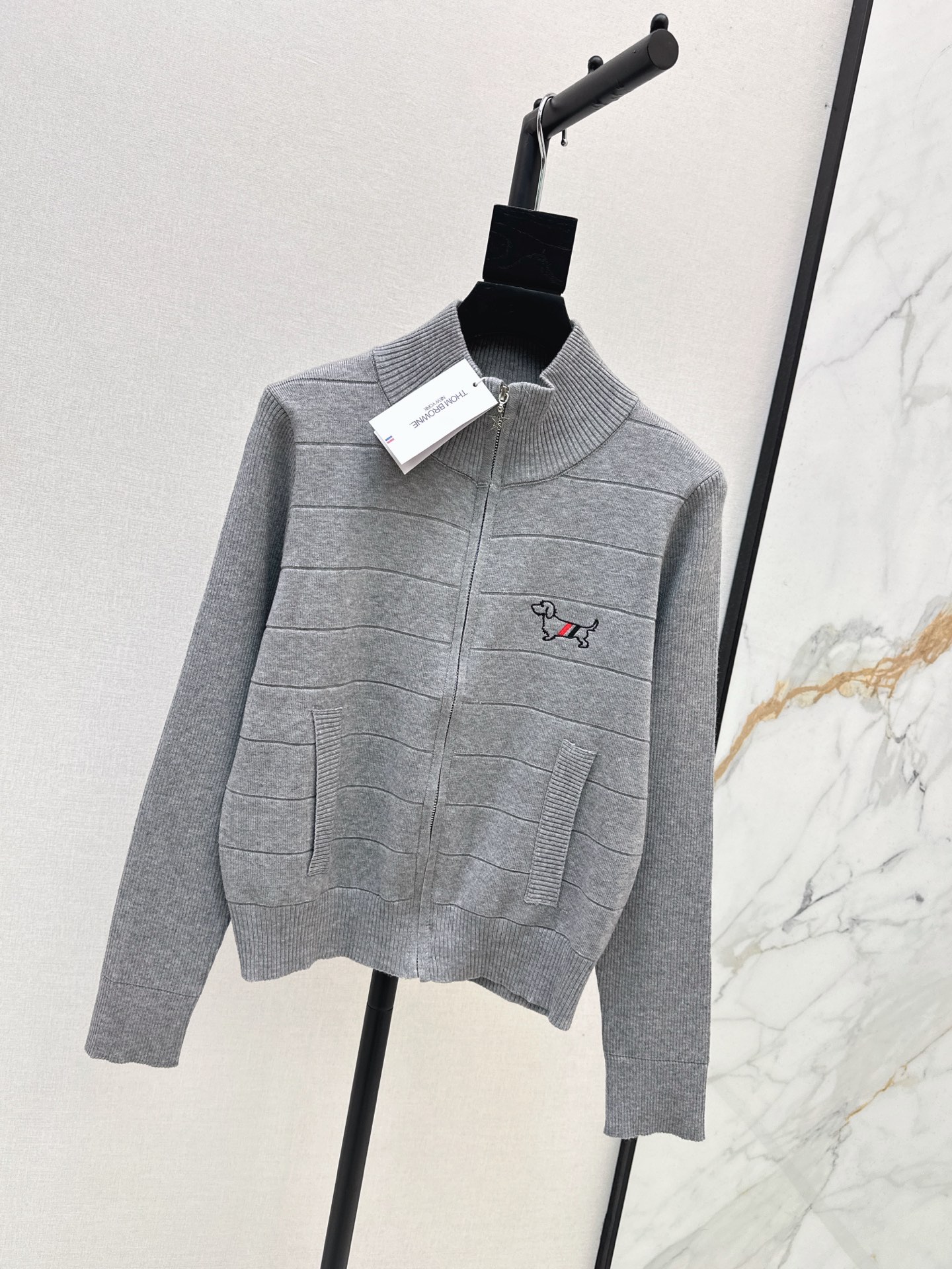 Thom 26fw embroidery knit cardigan